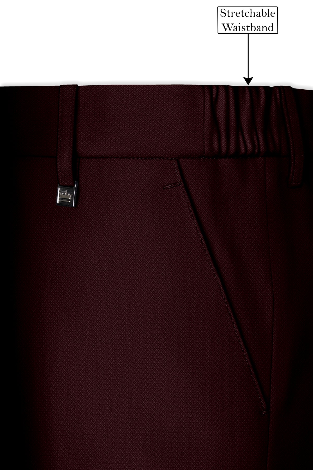 Ardent-Creole Maroon Diamond Textured Wool Rich Slight Stretch Double Breasted Suit