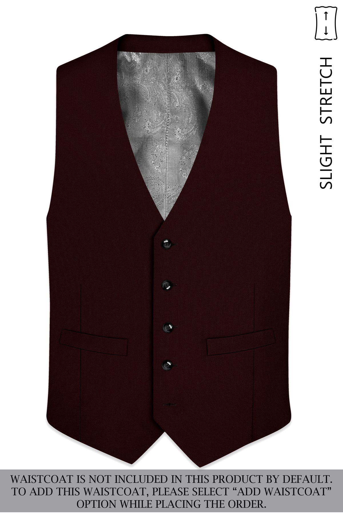 Ardent-Creole Maroon Diamond Textured Wool Rich Slight Stretch Double Breasted Suit
