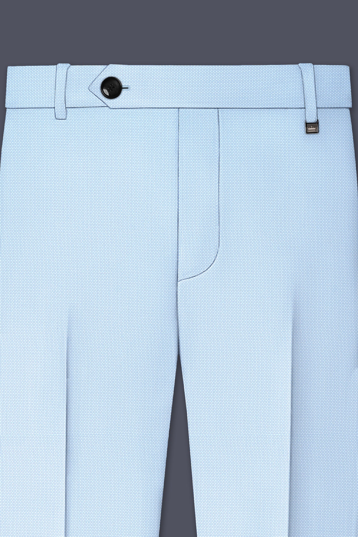 Azure-Hawkes Blue Diamond Textured Wool Rich Slight Stretch Single Breasted Suit