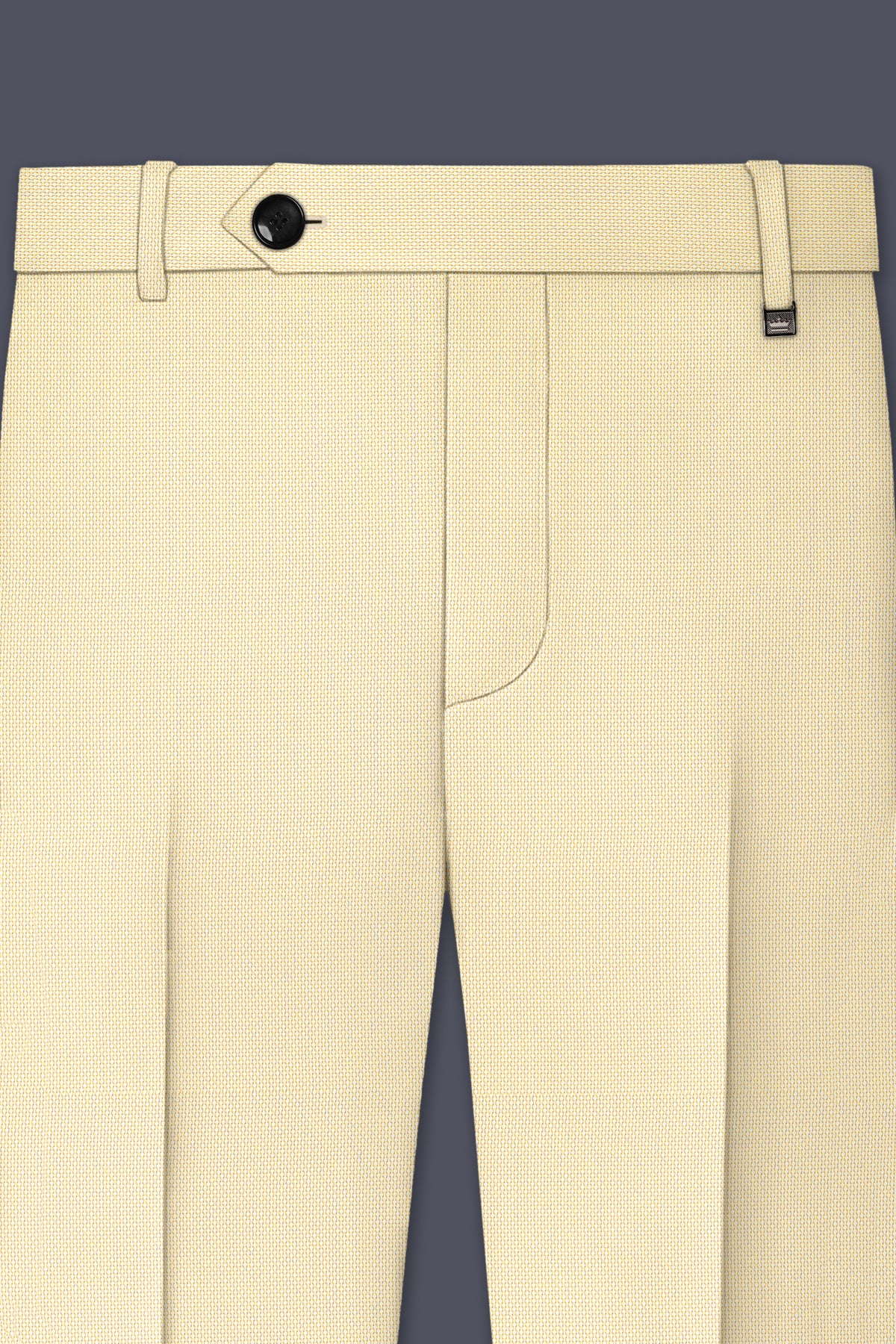 Lumine-Bavarian Cream Diamond Textured Wool Rich Slight Stretch Double Breasted Suit