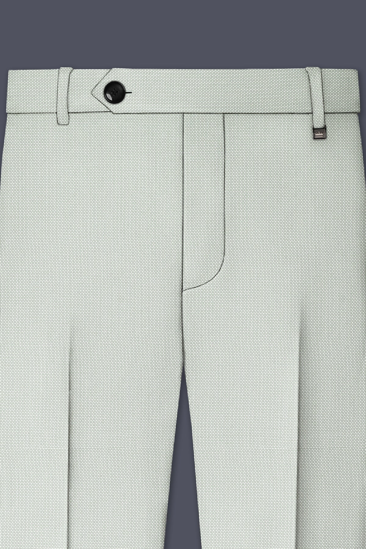 Cavell-Ash Gray Diamond Textured Wool Rich Slight Stretch Double Breasted Suit