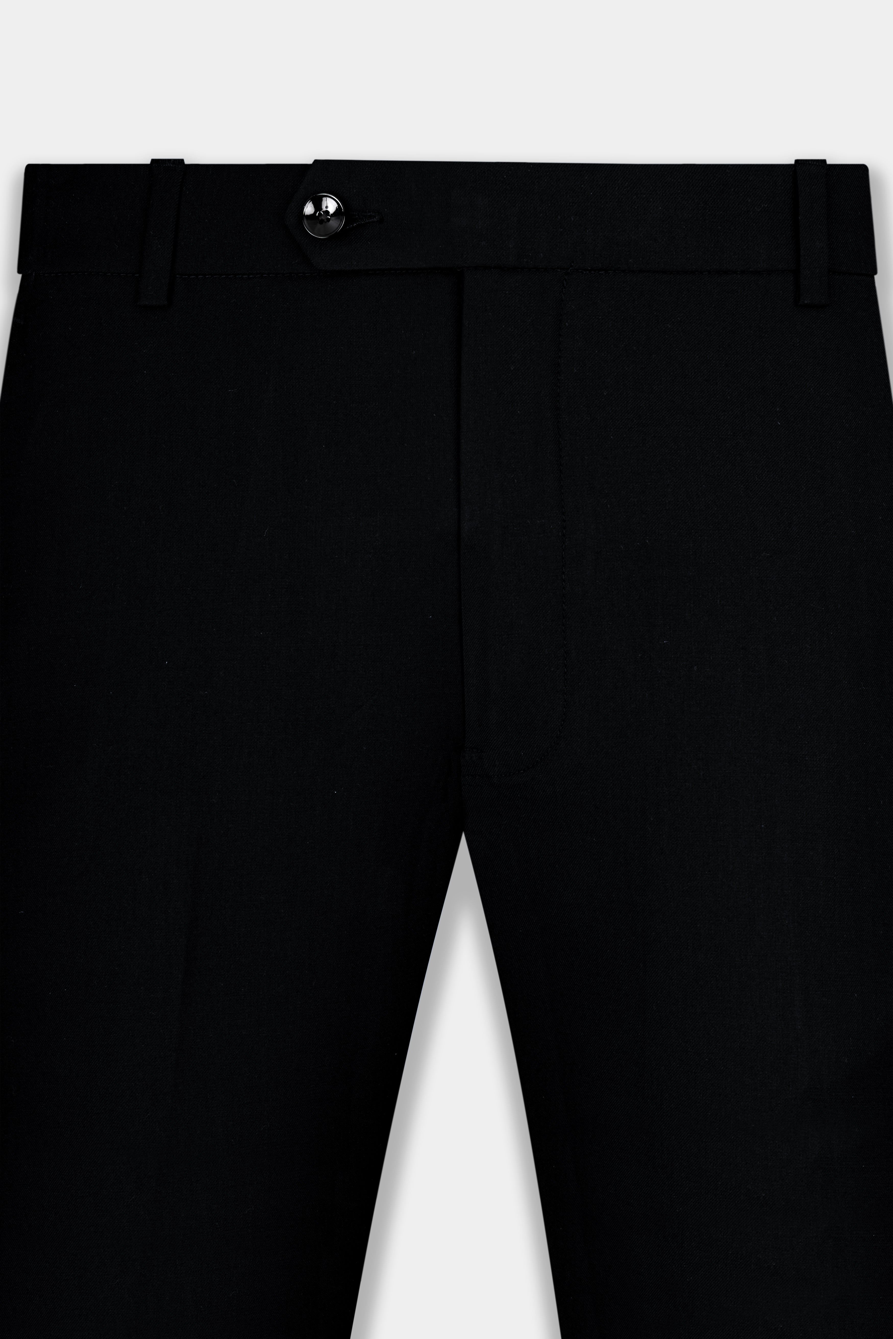 Jade Black Stretchable Subtle Sheen Patch Pockets Performance Suit