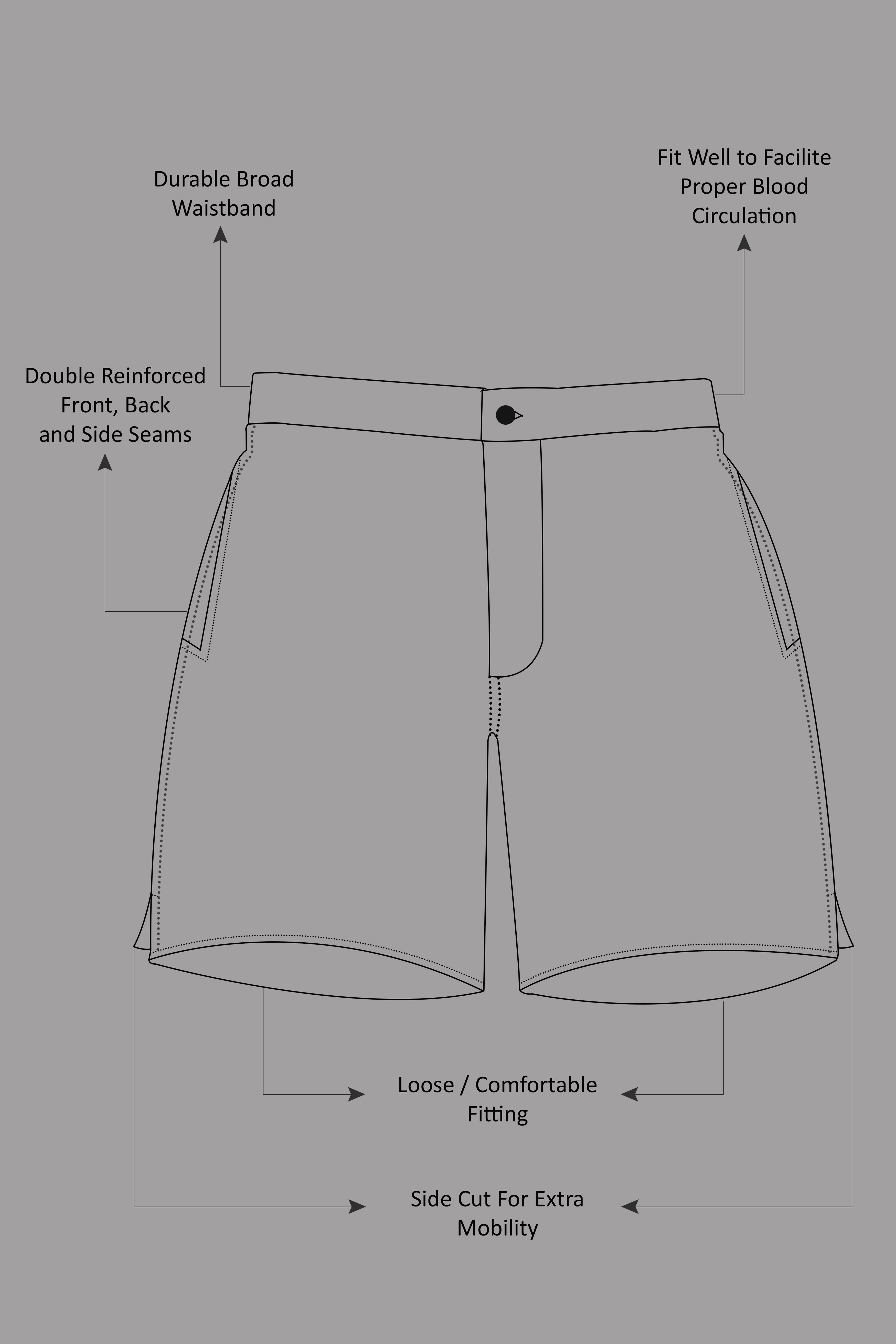 Alpine-Bright White And Lynch Blue Printed Subtle Sheen Super Soft Premium Cotton Shorts