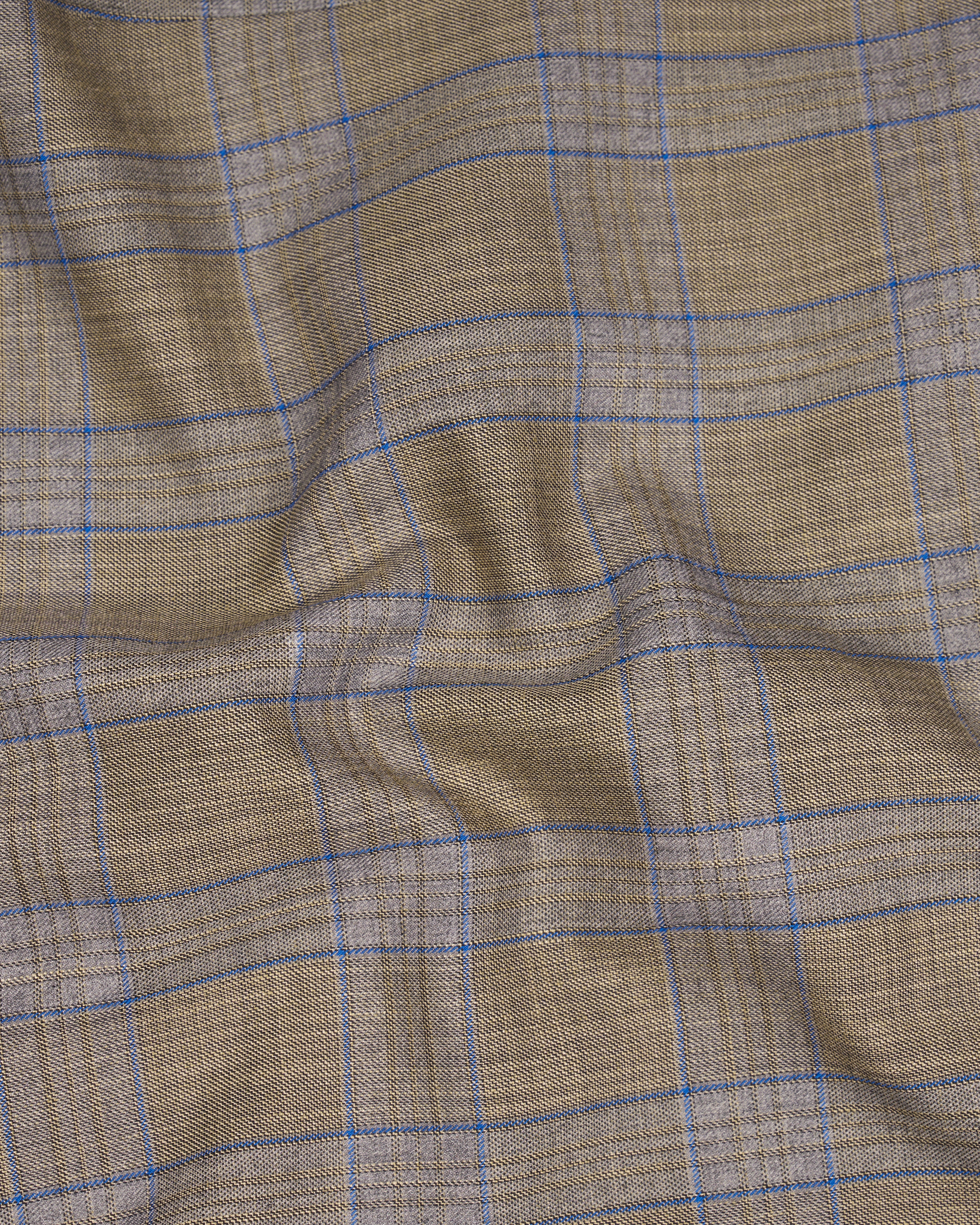 Arrowtown Brown with Azure Blue Plaid Trouser T2611-28, T2611-30, T2611-32, T2611-34, T2611-36, T2611-38, T2611-40, T2611-42, T2611-44