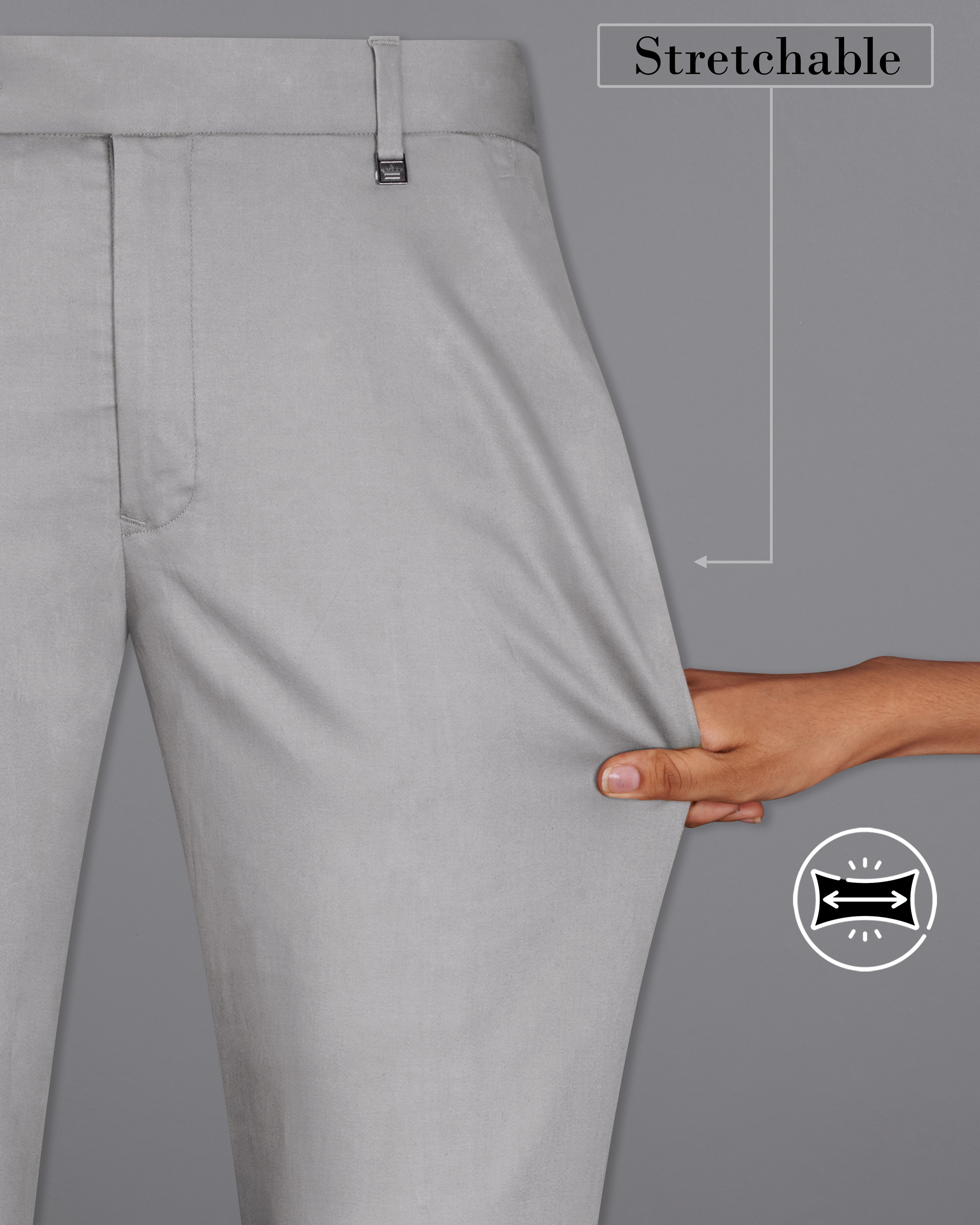 Martini Gray Stretchable Premium Cotton traveler Pant T2667-28, T2667-30, T2667-32, T2667-34, T2667-36, T2667-38, T2667-40, T2667-42, T2667-44