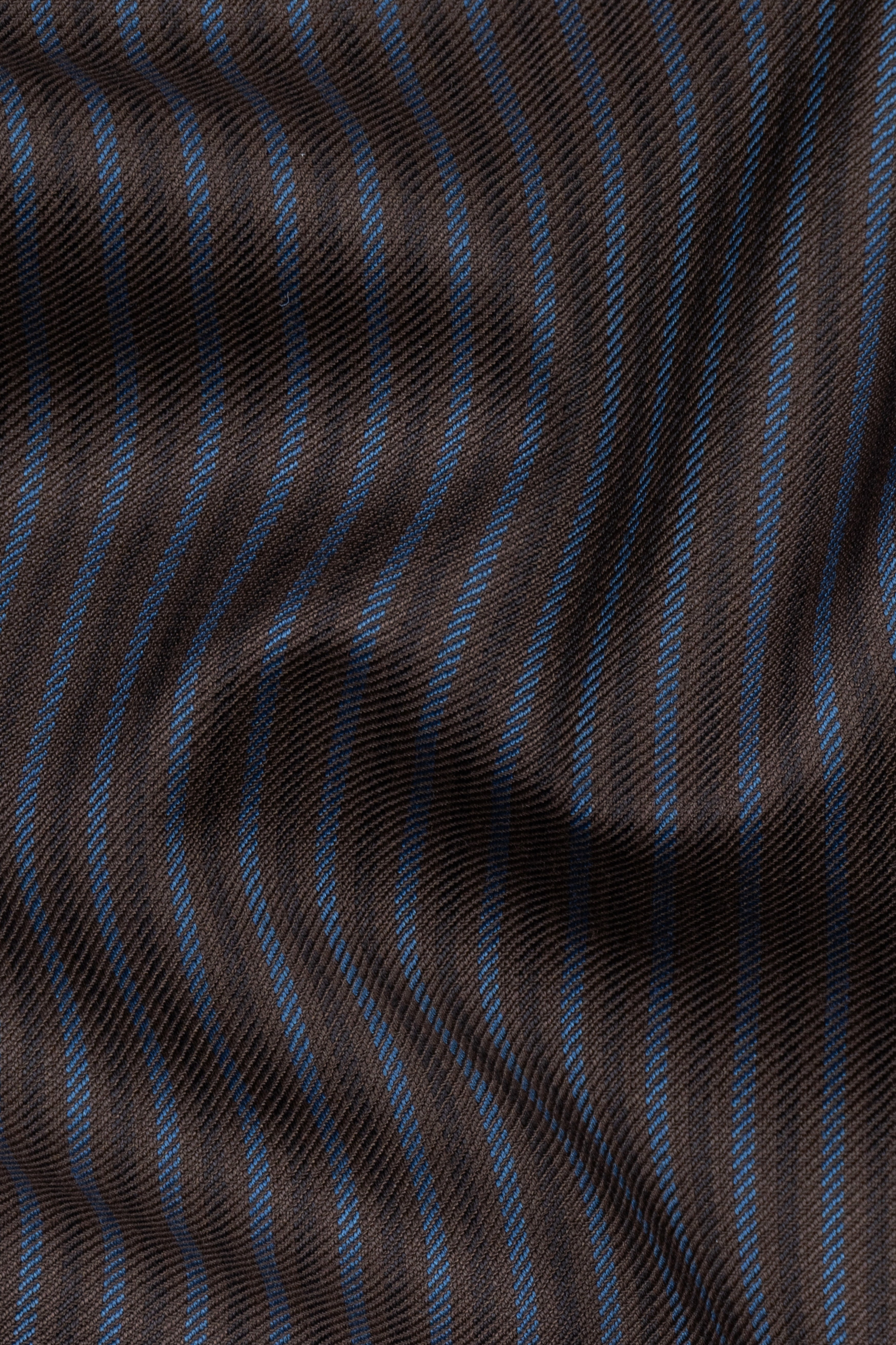 Eclipse Brown with Kashmir Blue Striped Wool Blend Pant