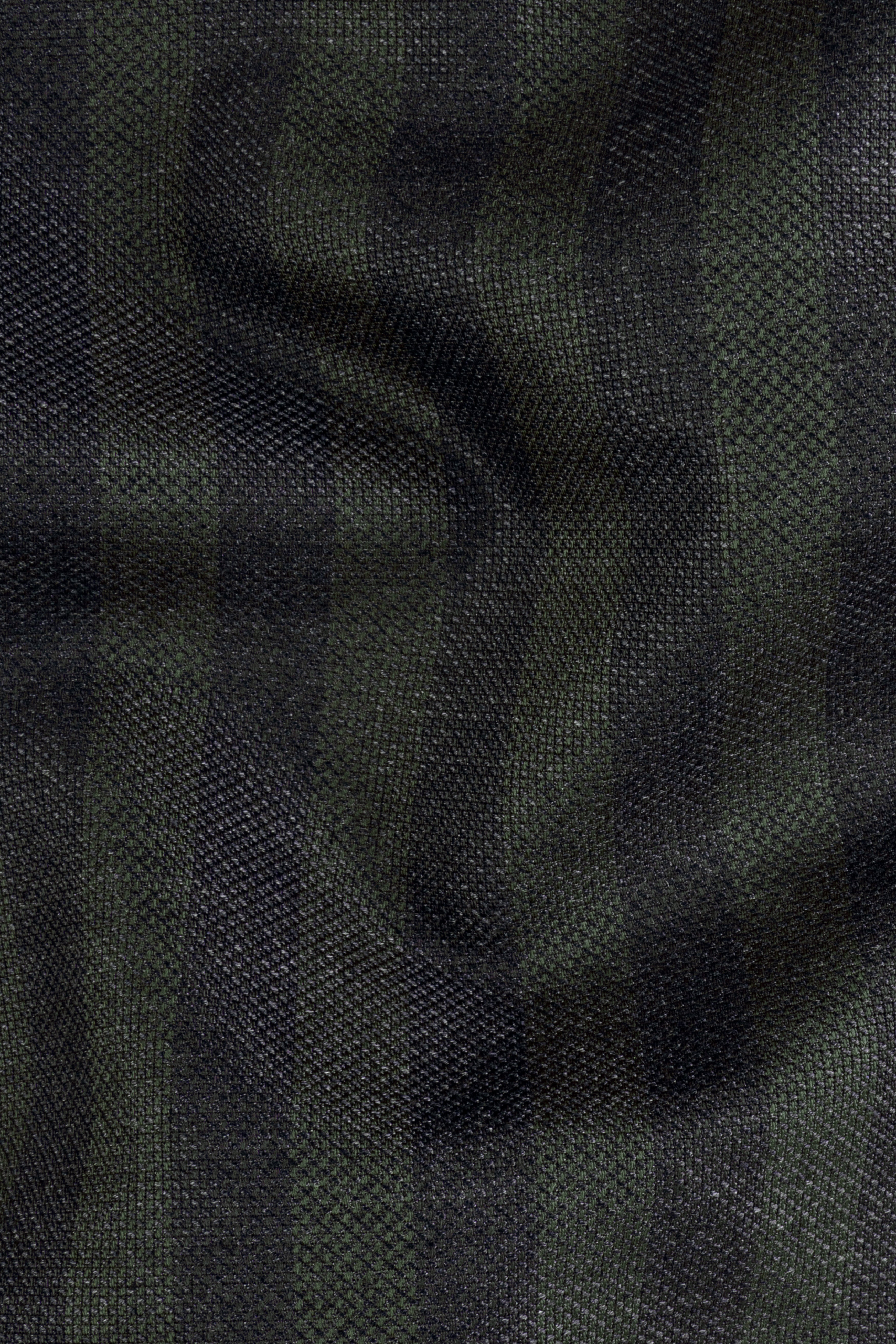 Heavy Green with Black Striped Wool Blend Pant