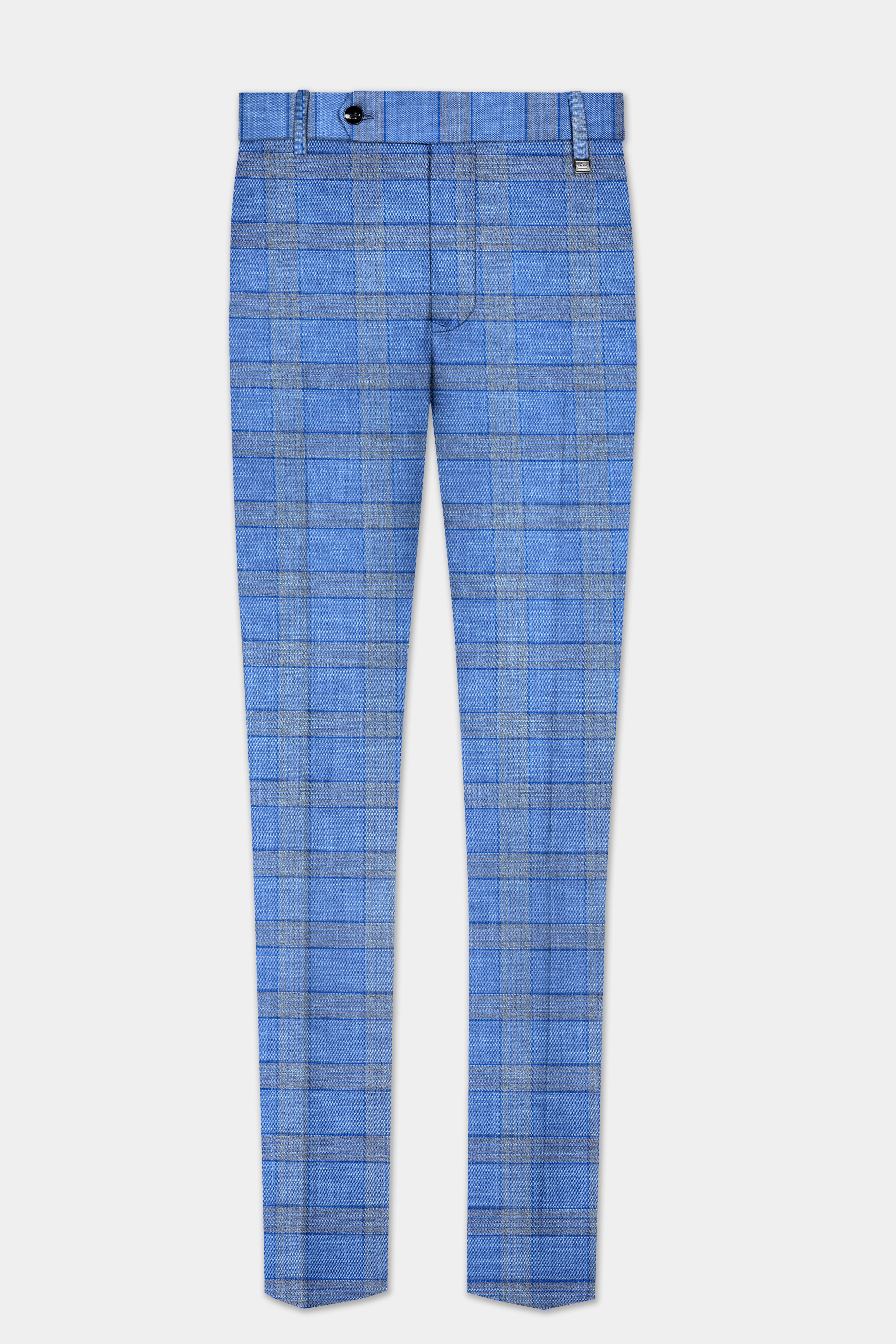 Danube Blue Wool Blend Pant