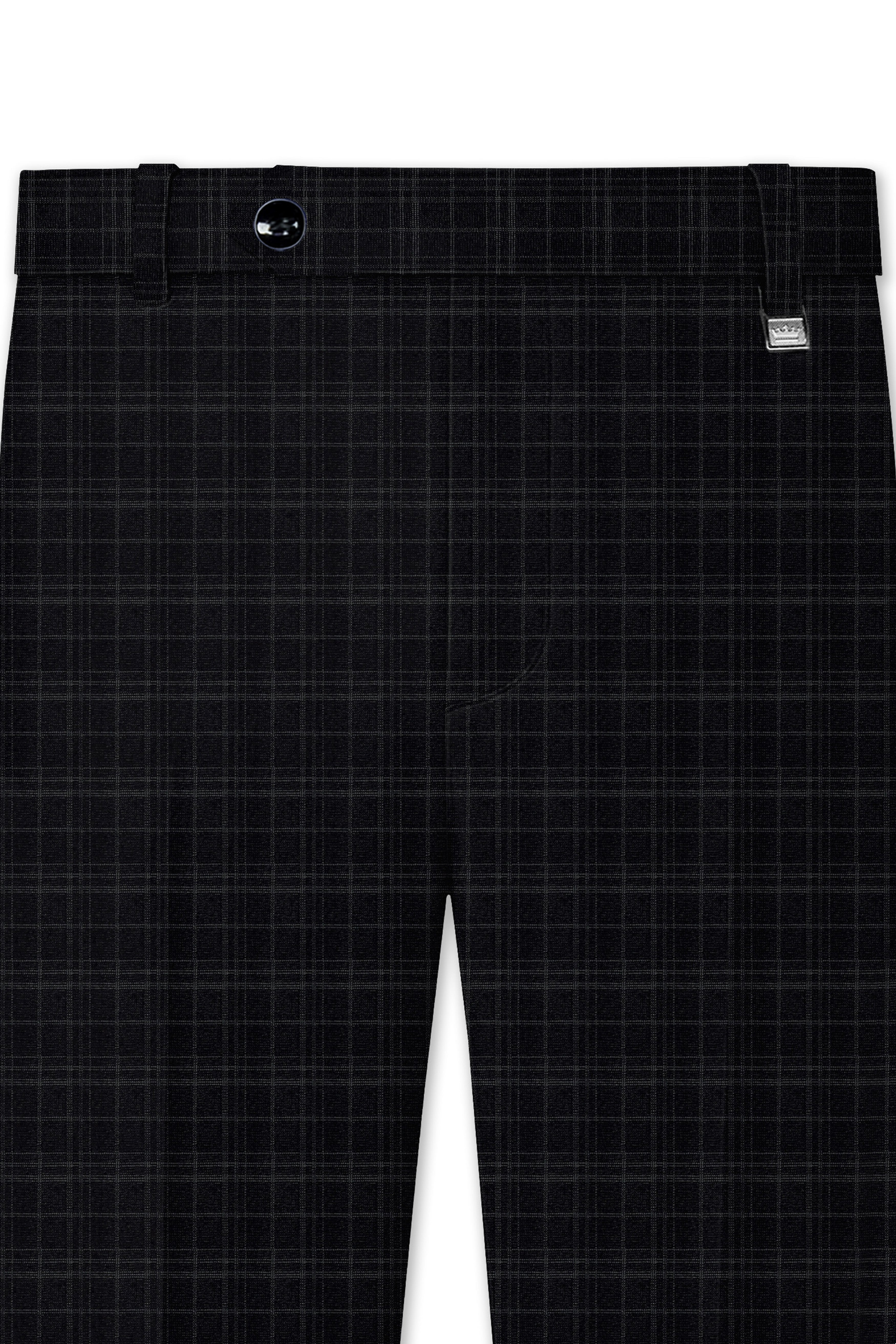 Star Dust and Shark Grey Plaid Wool rich Pant