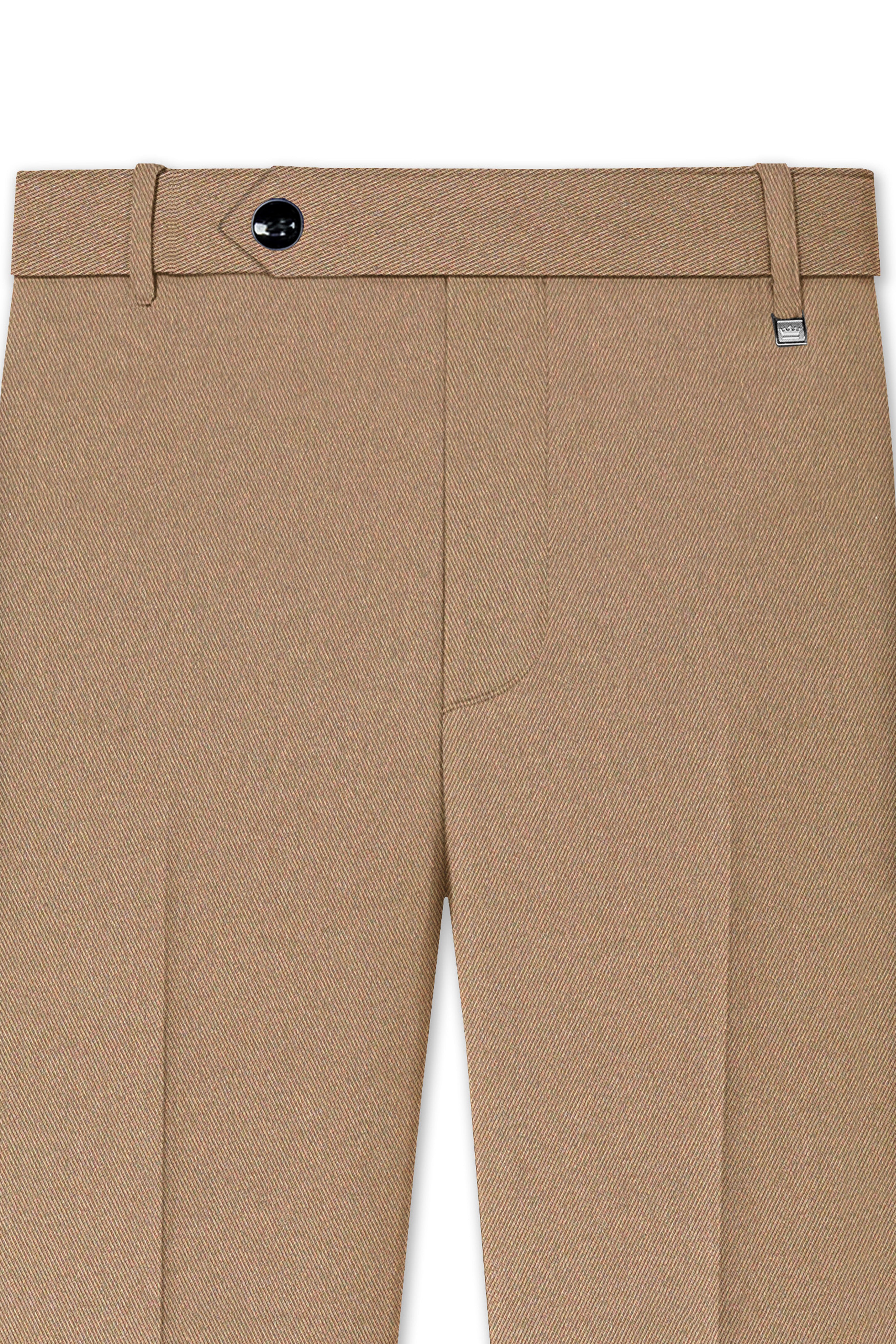 Dark Chestnut Brown Solid Premium Cotton Pant