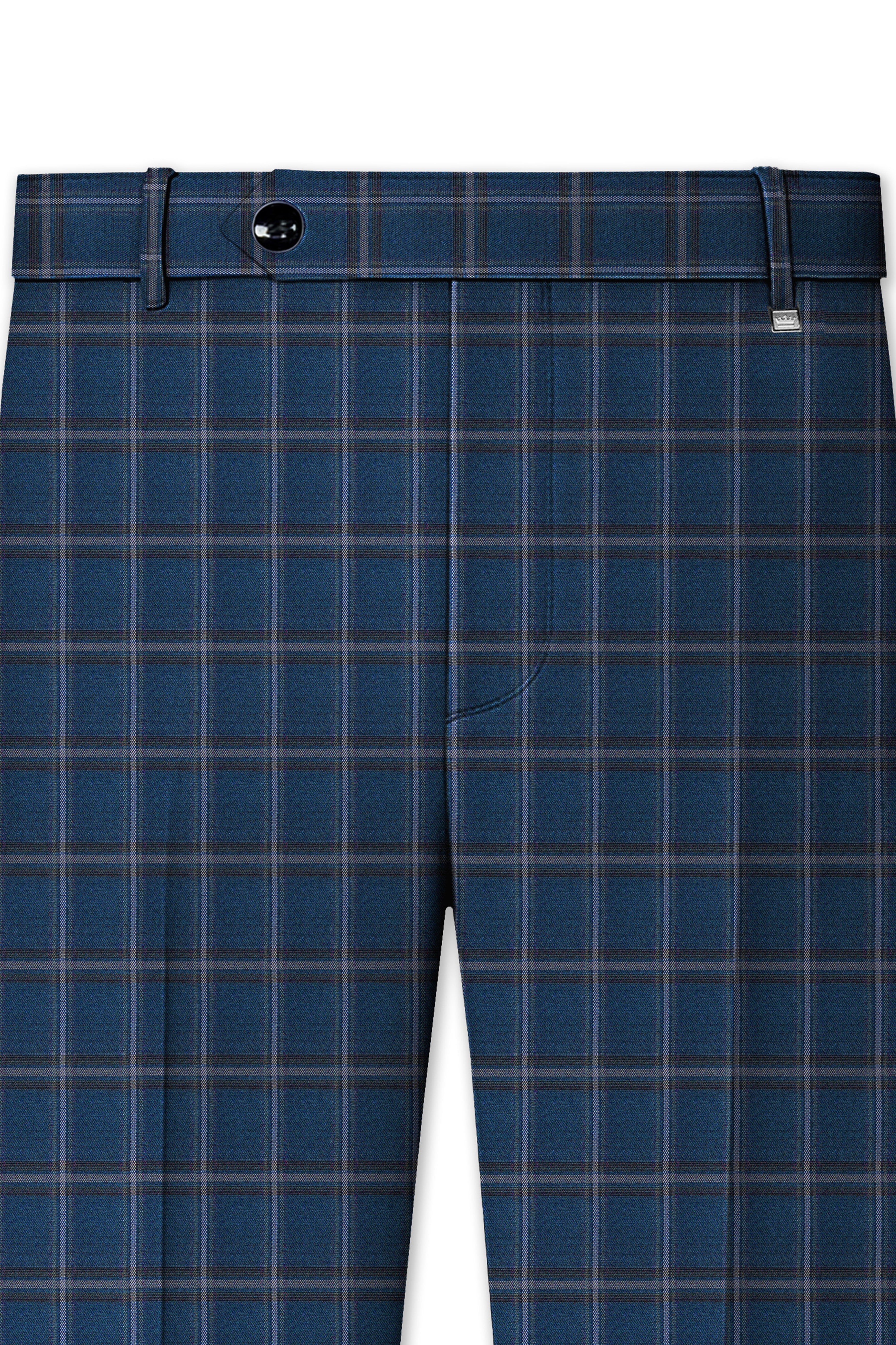 Blue Plaid Pant