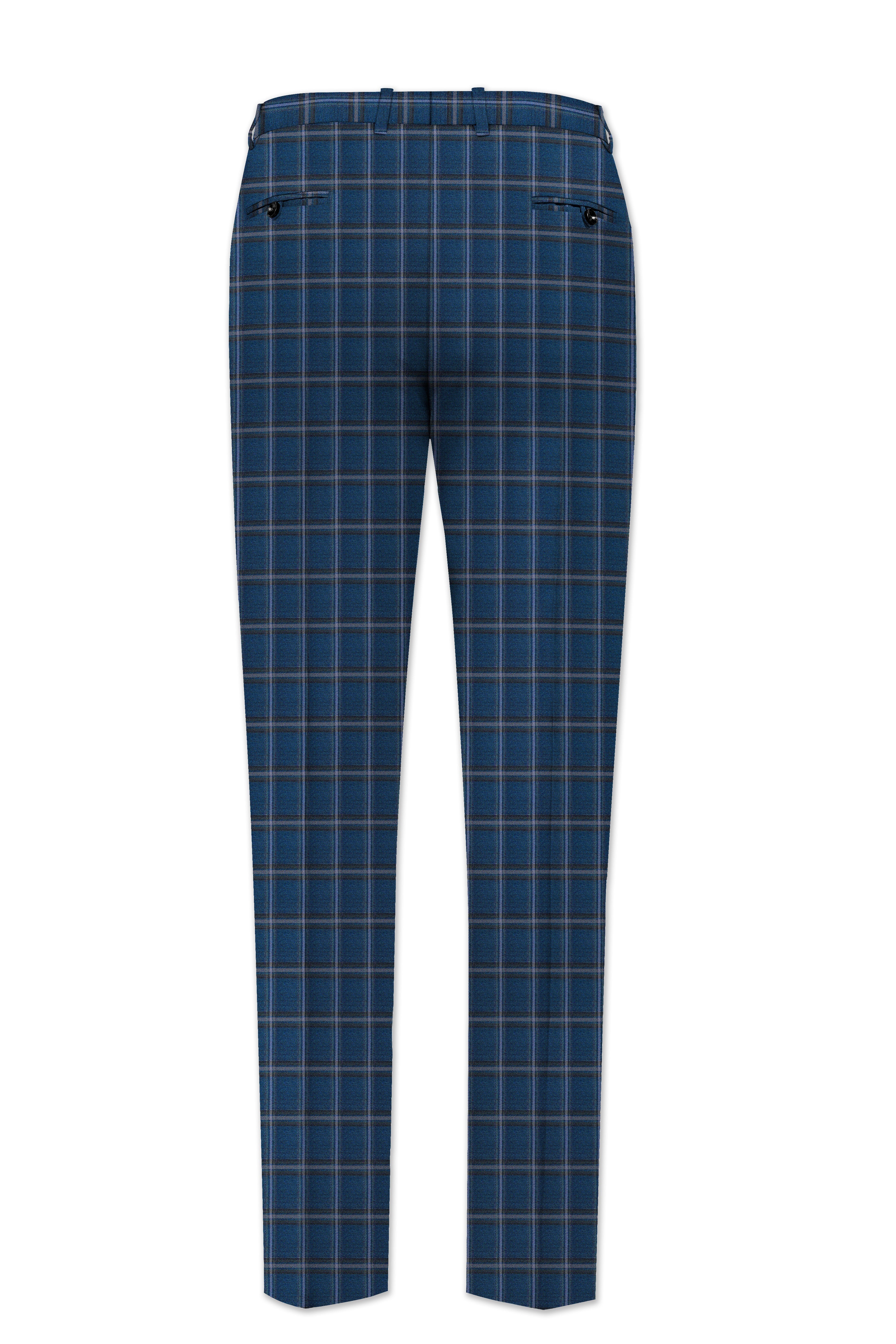 Blue Plaid Pant