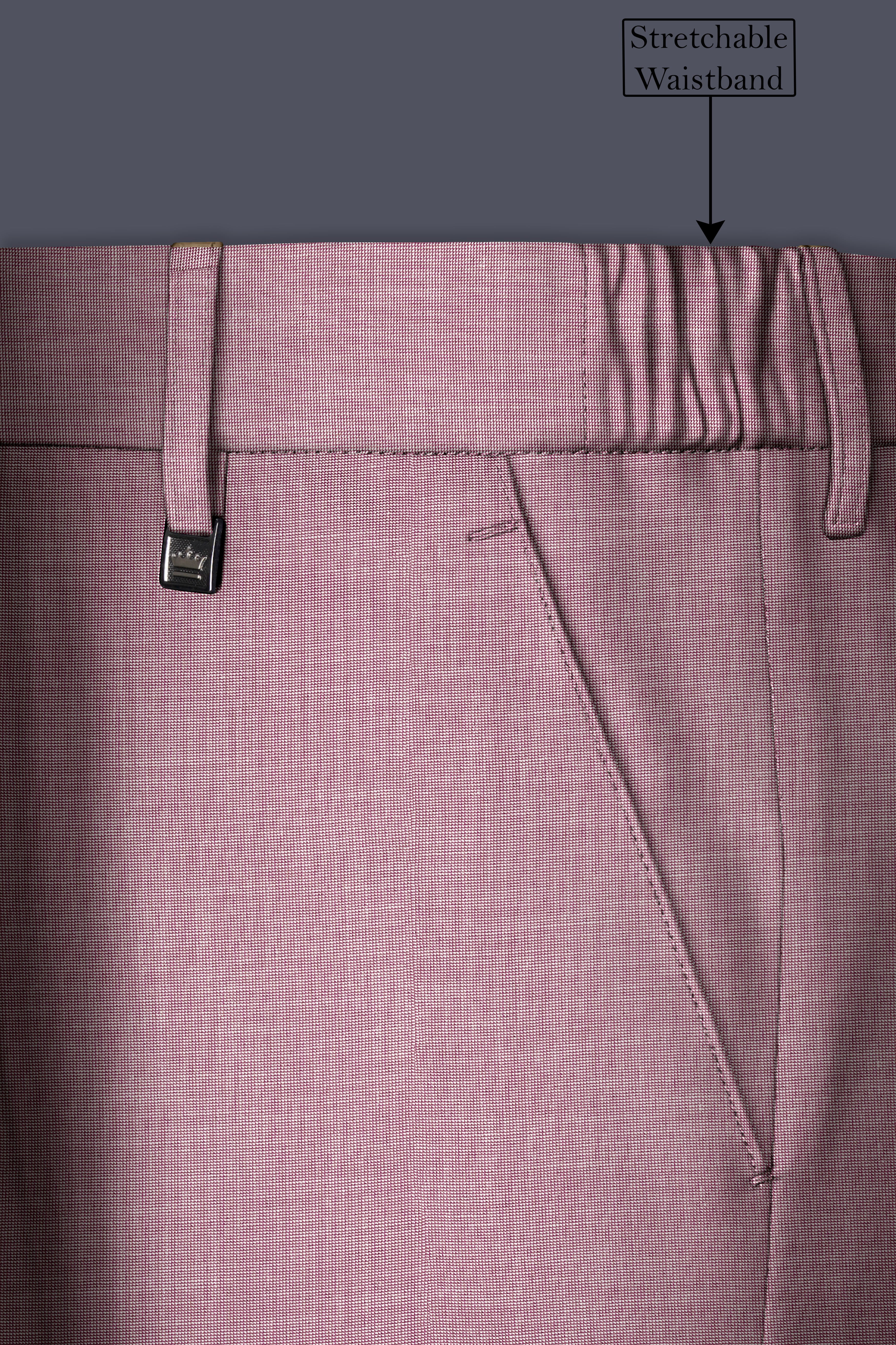 Coral Tree Red Textured Pant