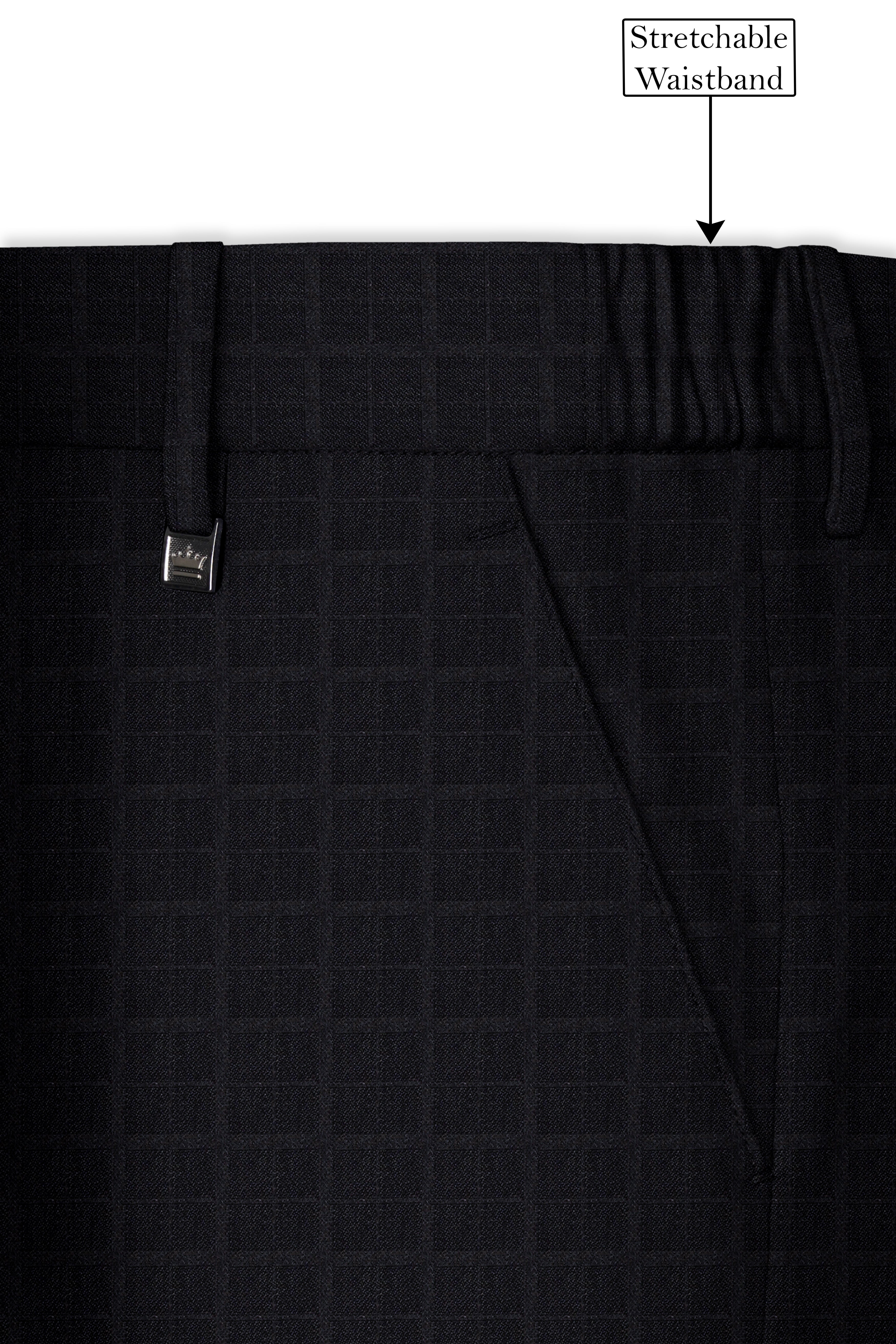 Baltic Sea Black Plaid Pant