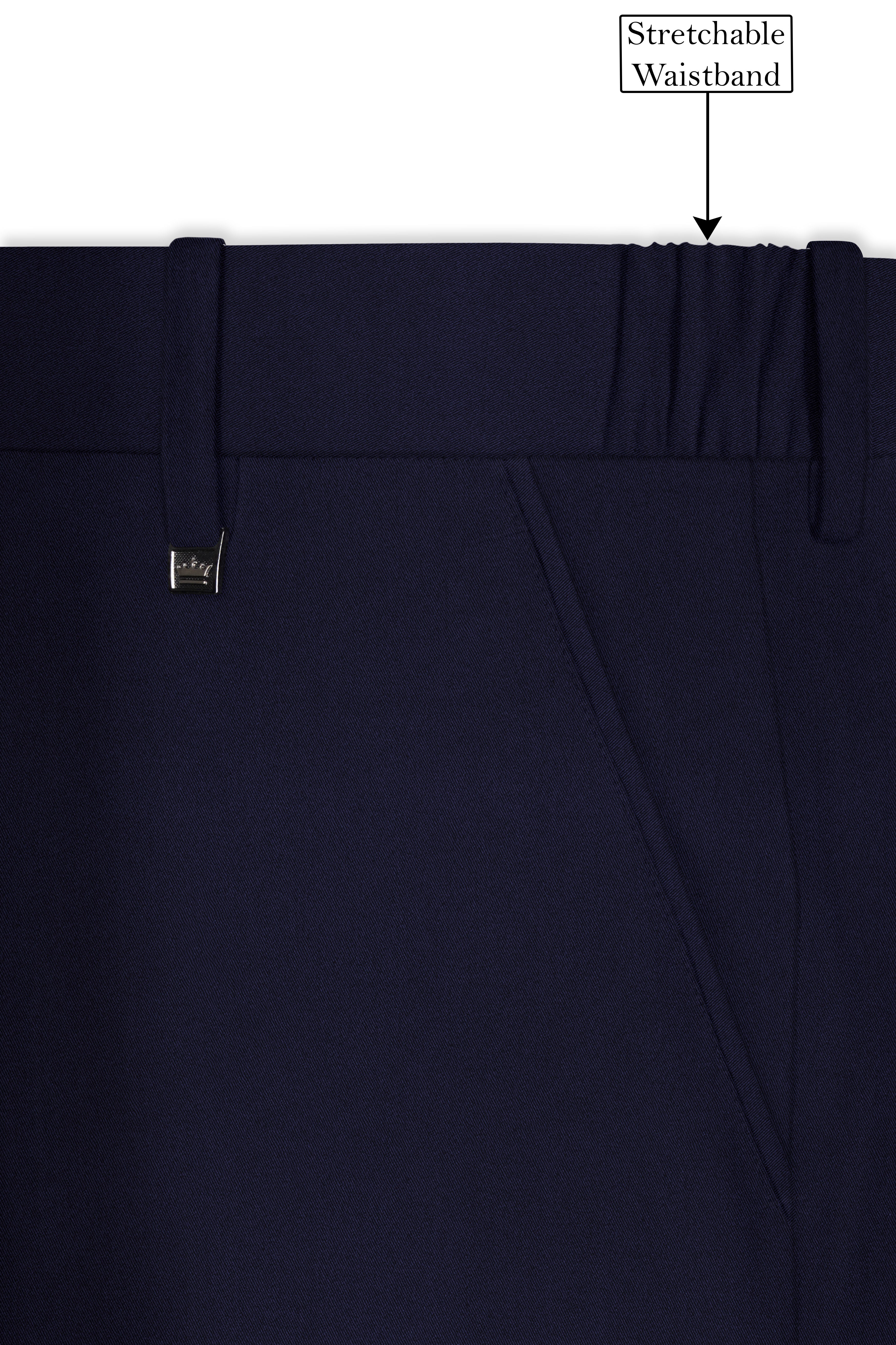 Gunmetal Blue Solid Pant