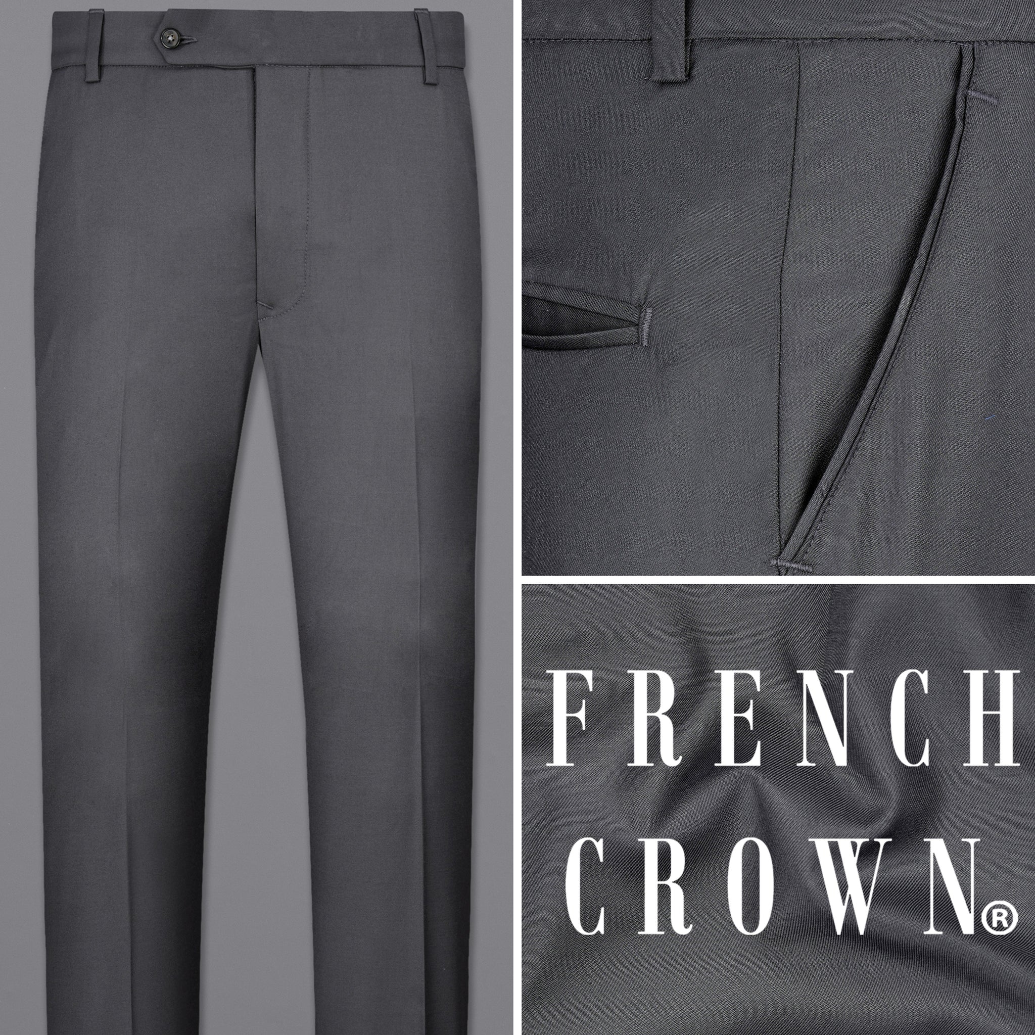 Vampire Grey Viscos Rayon Straight Pant main image 1