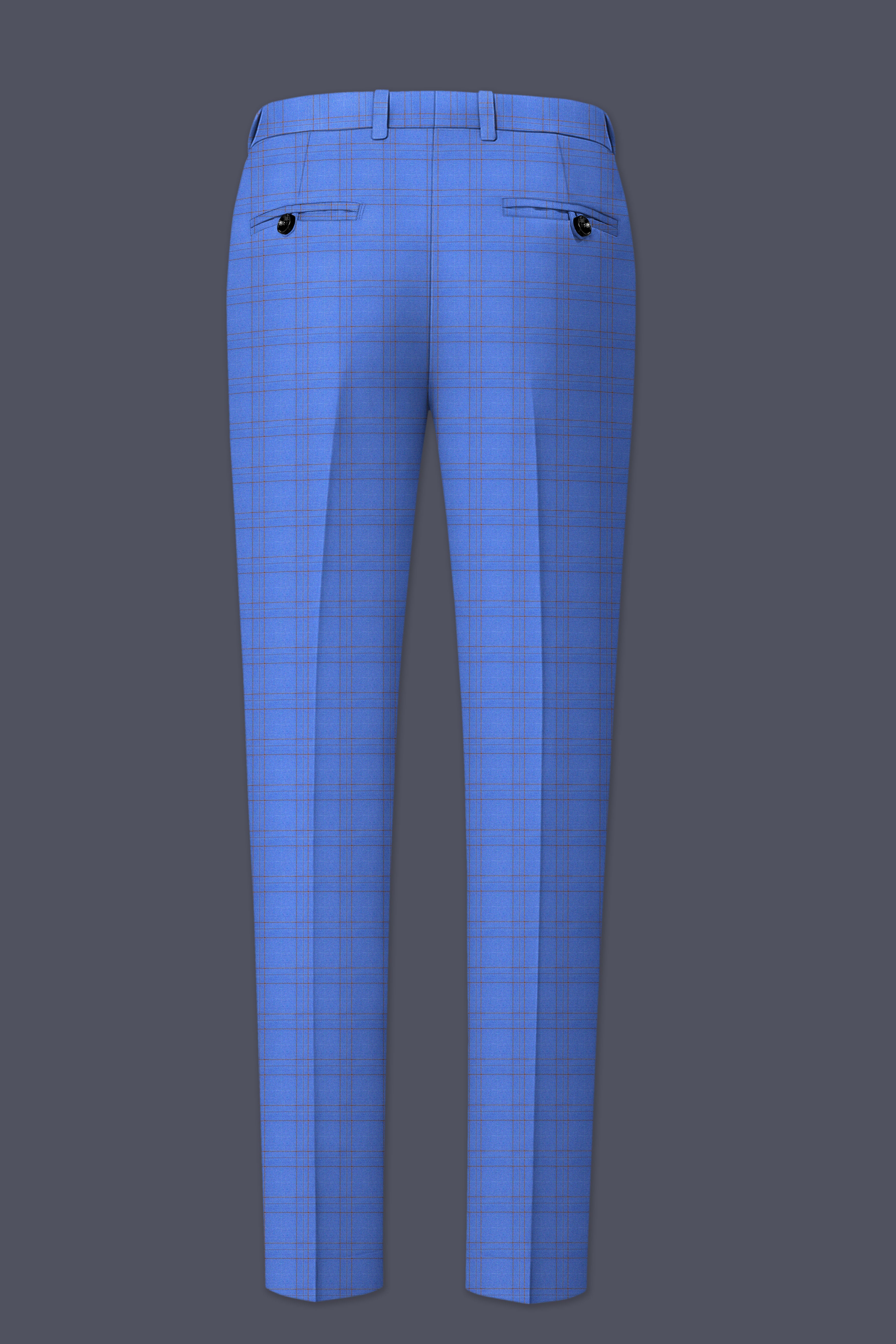Scampi Blue With Pickled Brown Plaid Pant