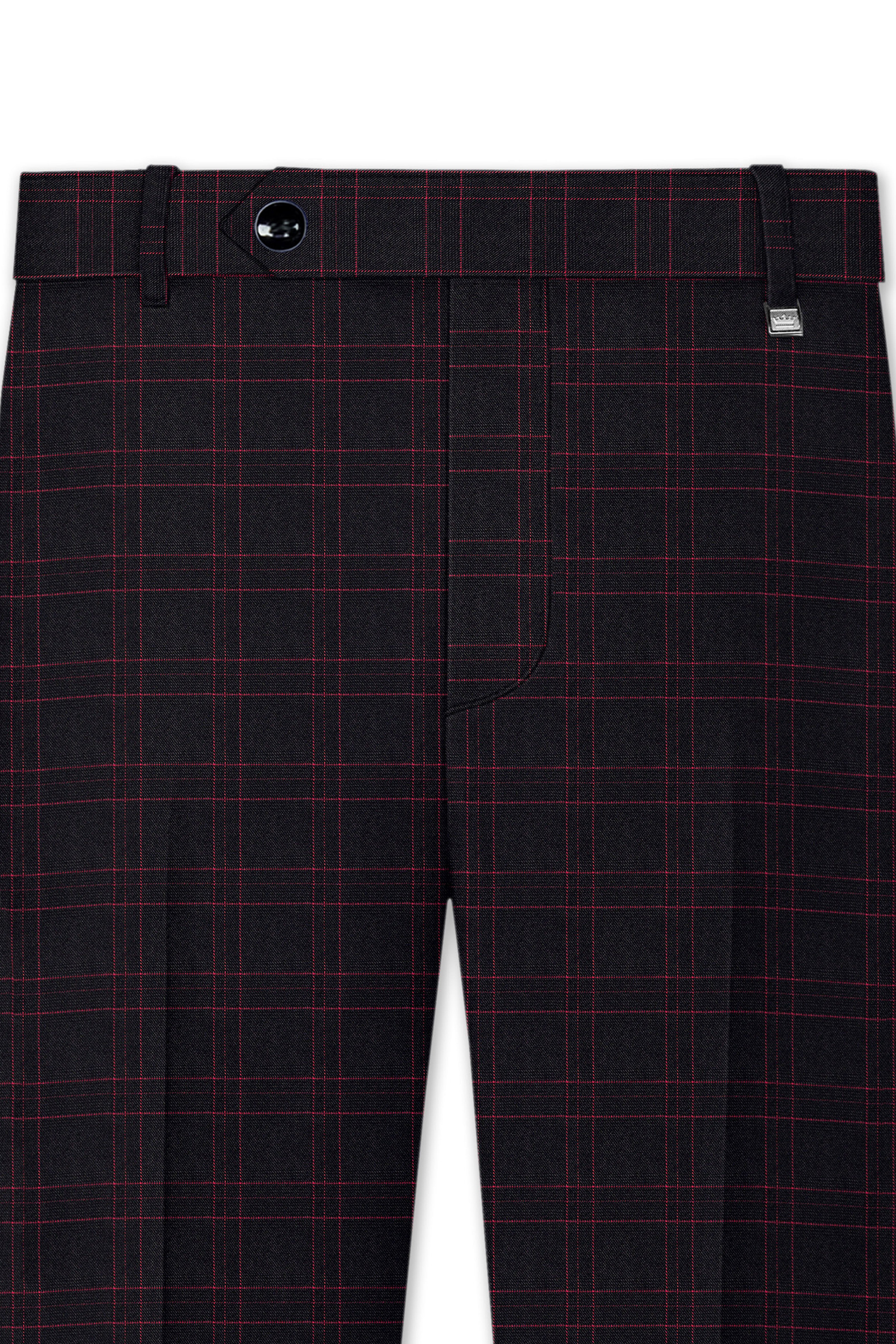Onyx Black Plaid Pant
