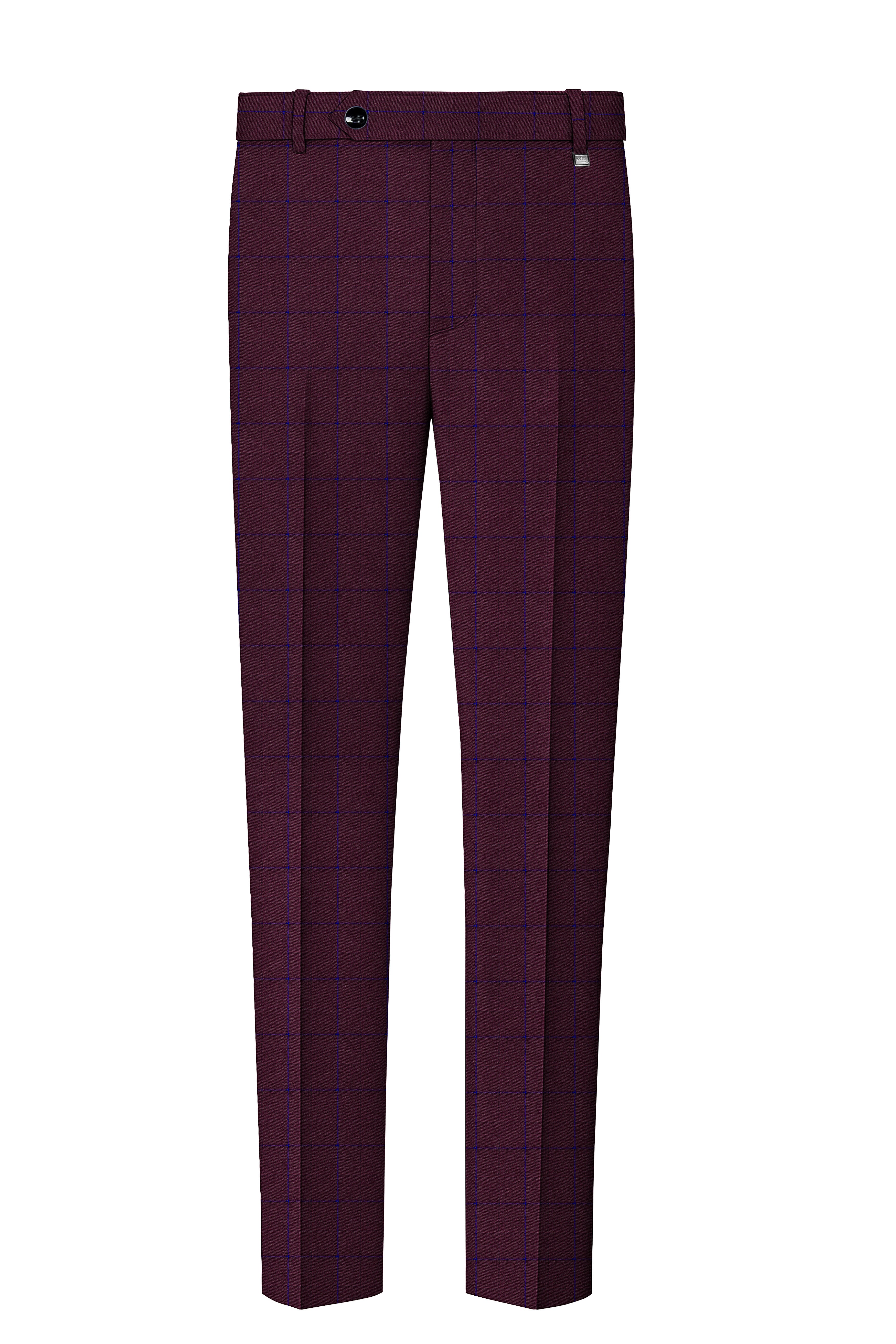 Wine Berry With Haiti Blue Pant