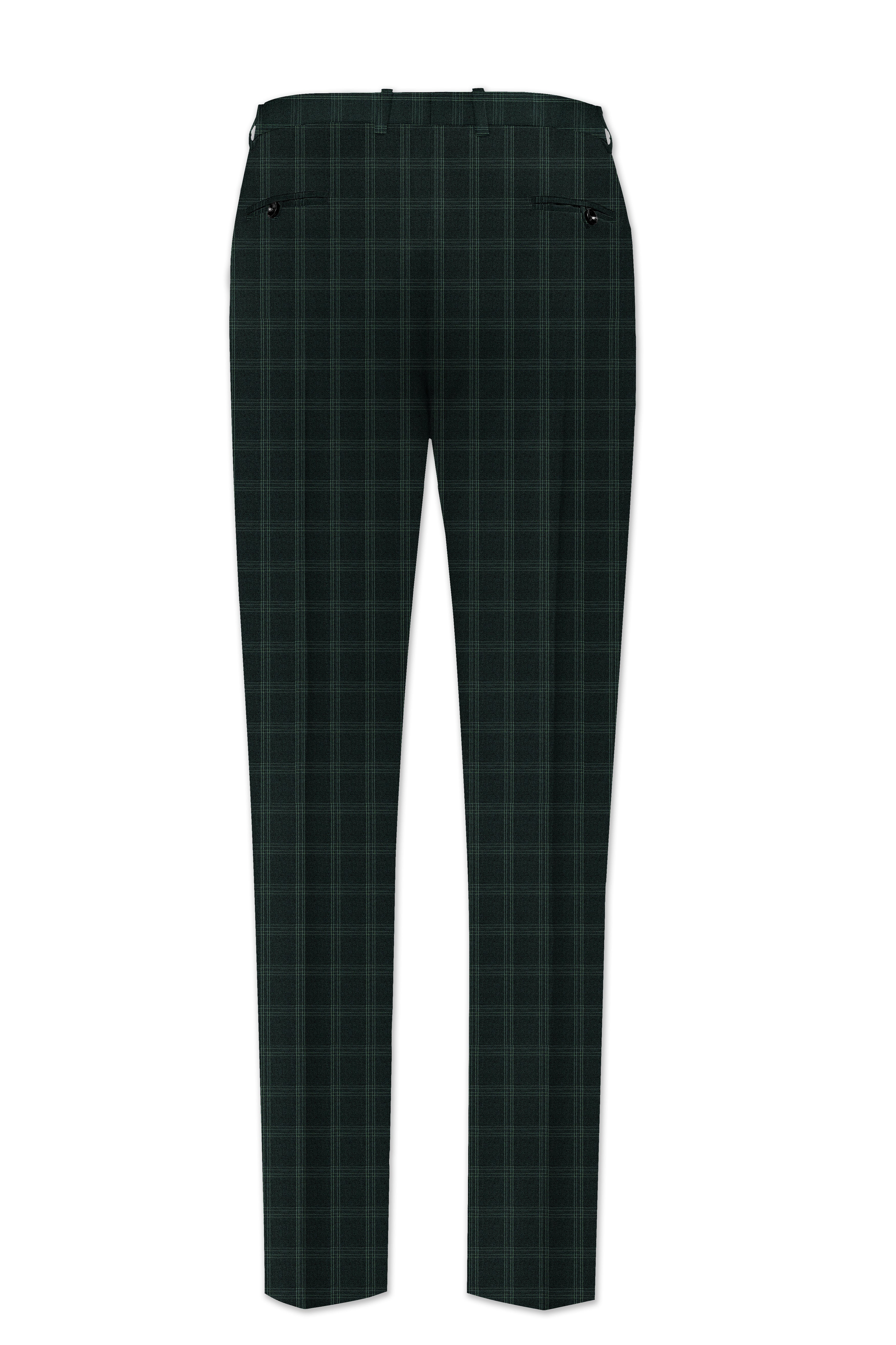 Zeus Green Plaid Pant