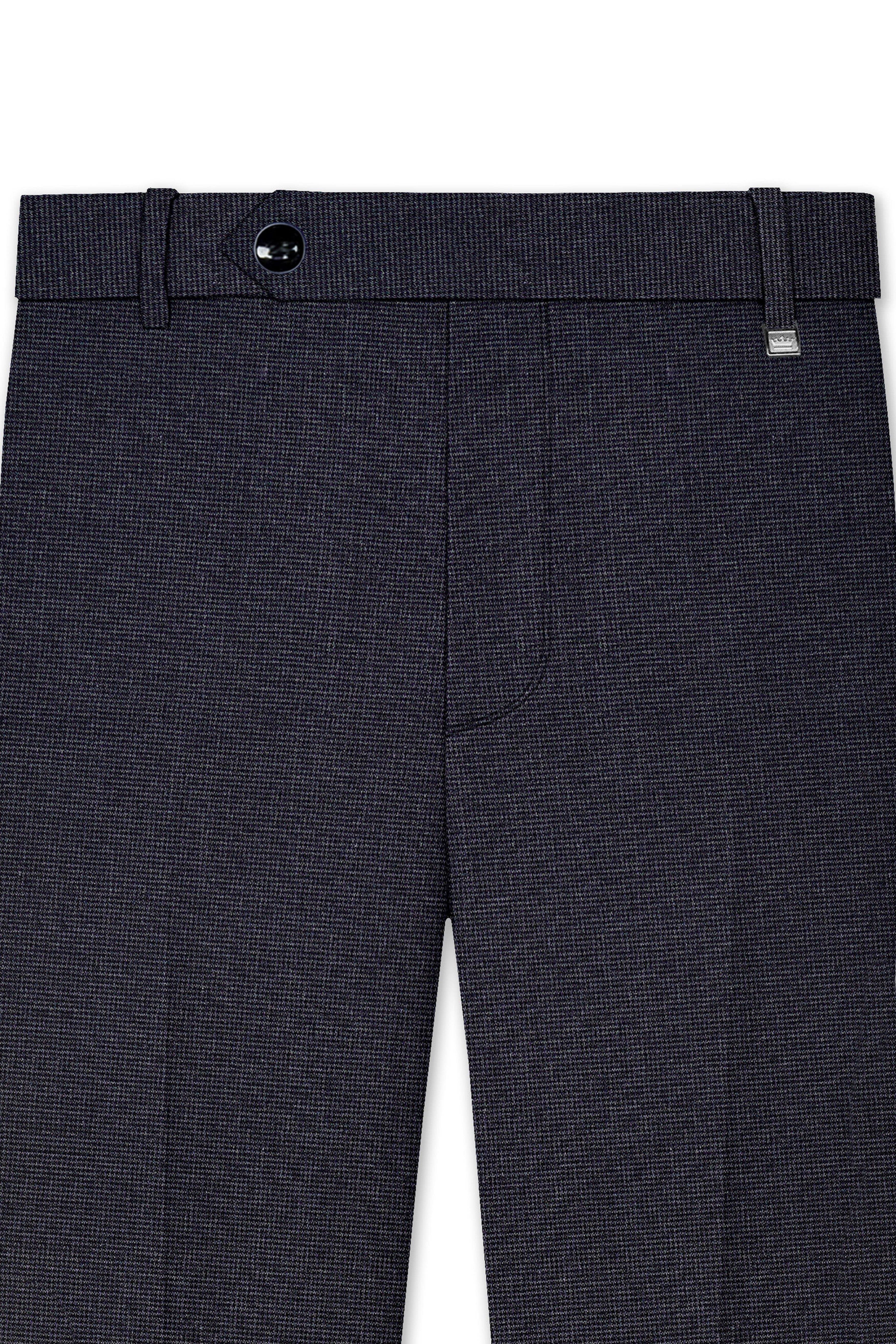 Bastille Dark Grey Textured Pant