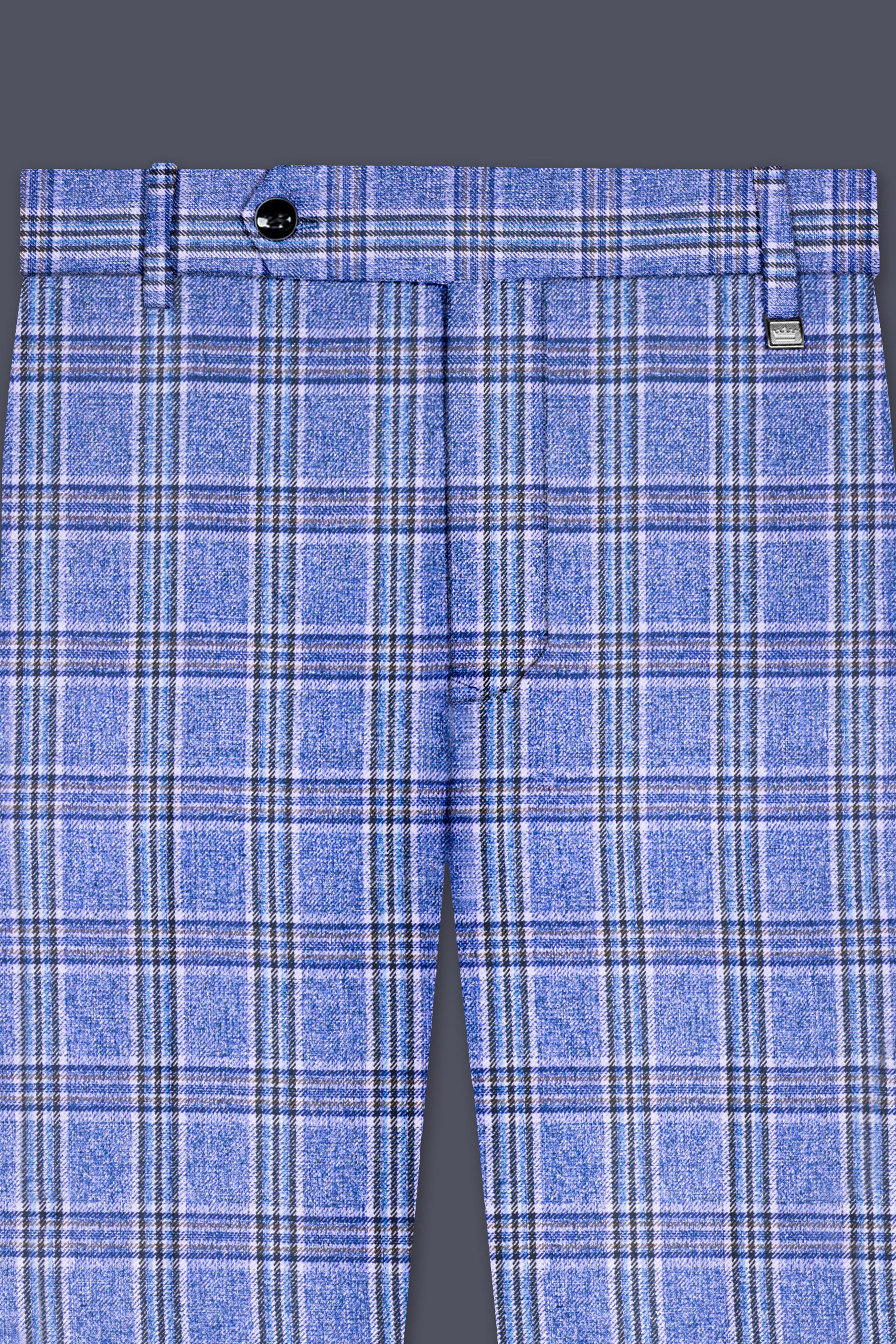 Bayoux Blue Plaid Pant