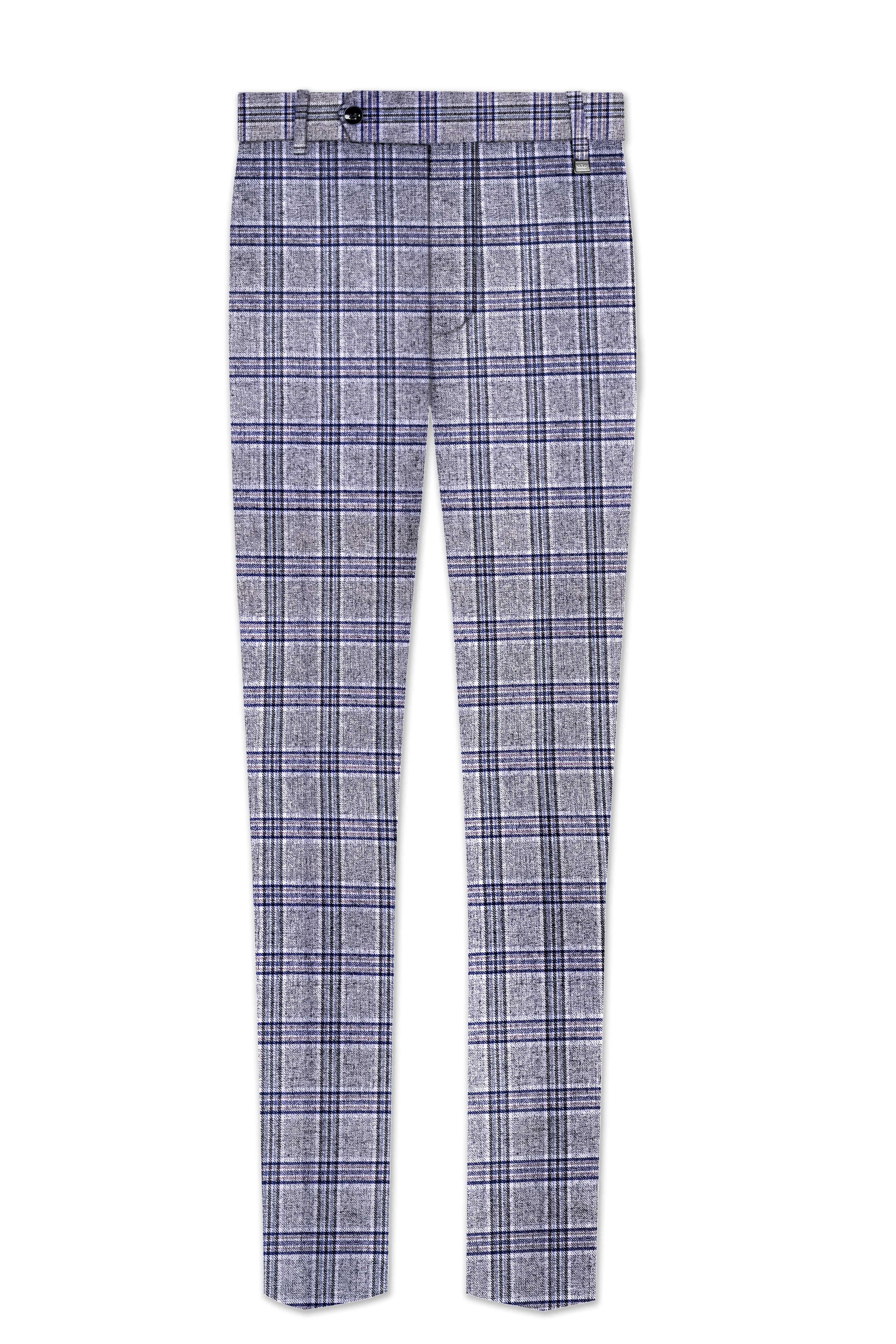 StarDust Gray with Martinique Blue Plaid Pant
