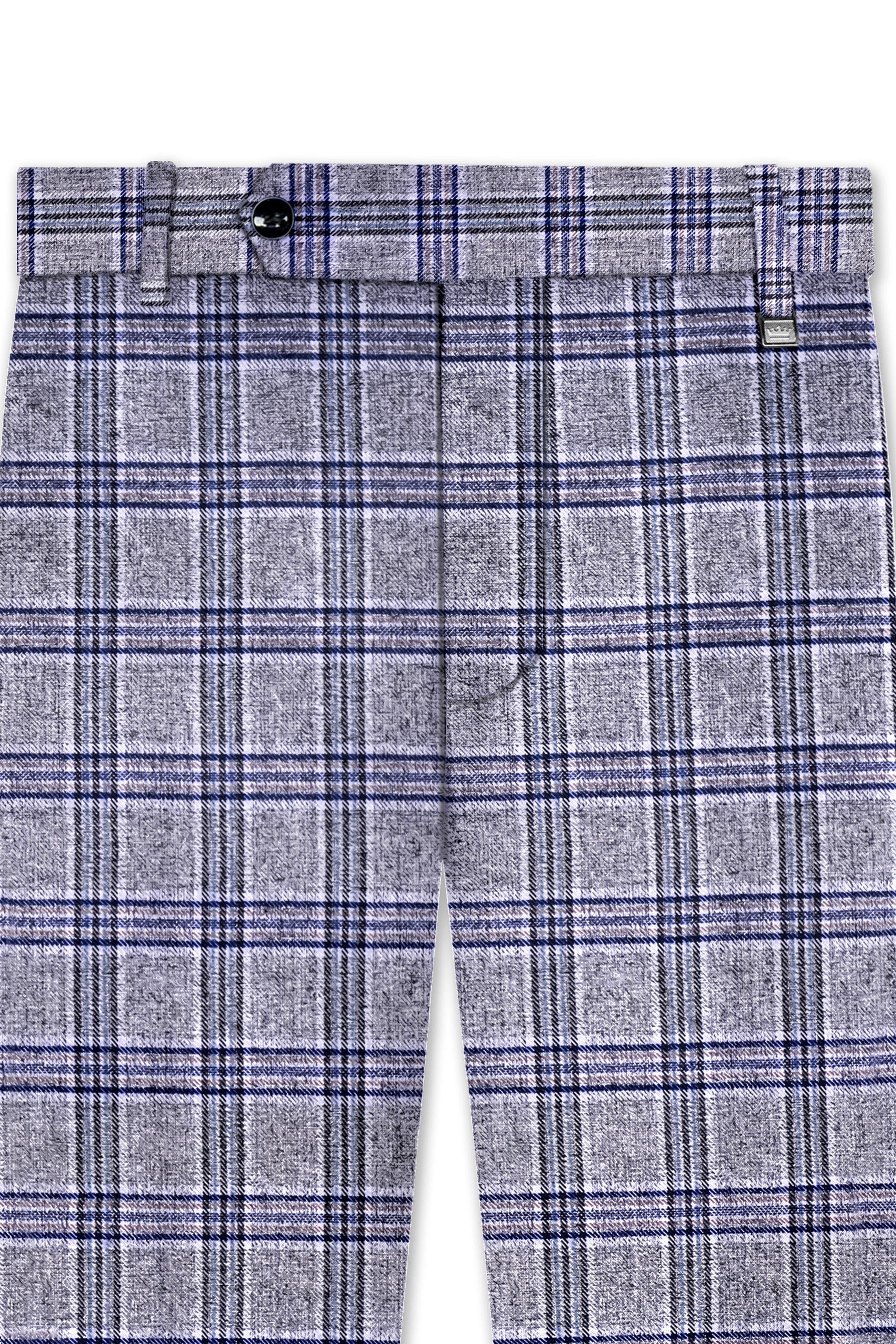 StarDust Gray with Martinique Blue Plaid Pant
