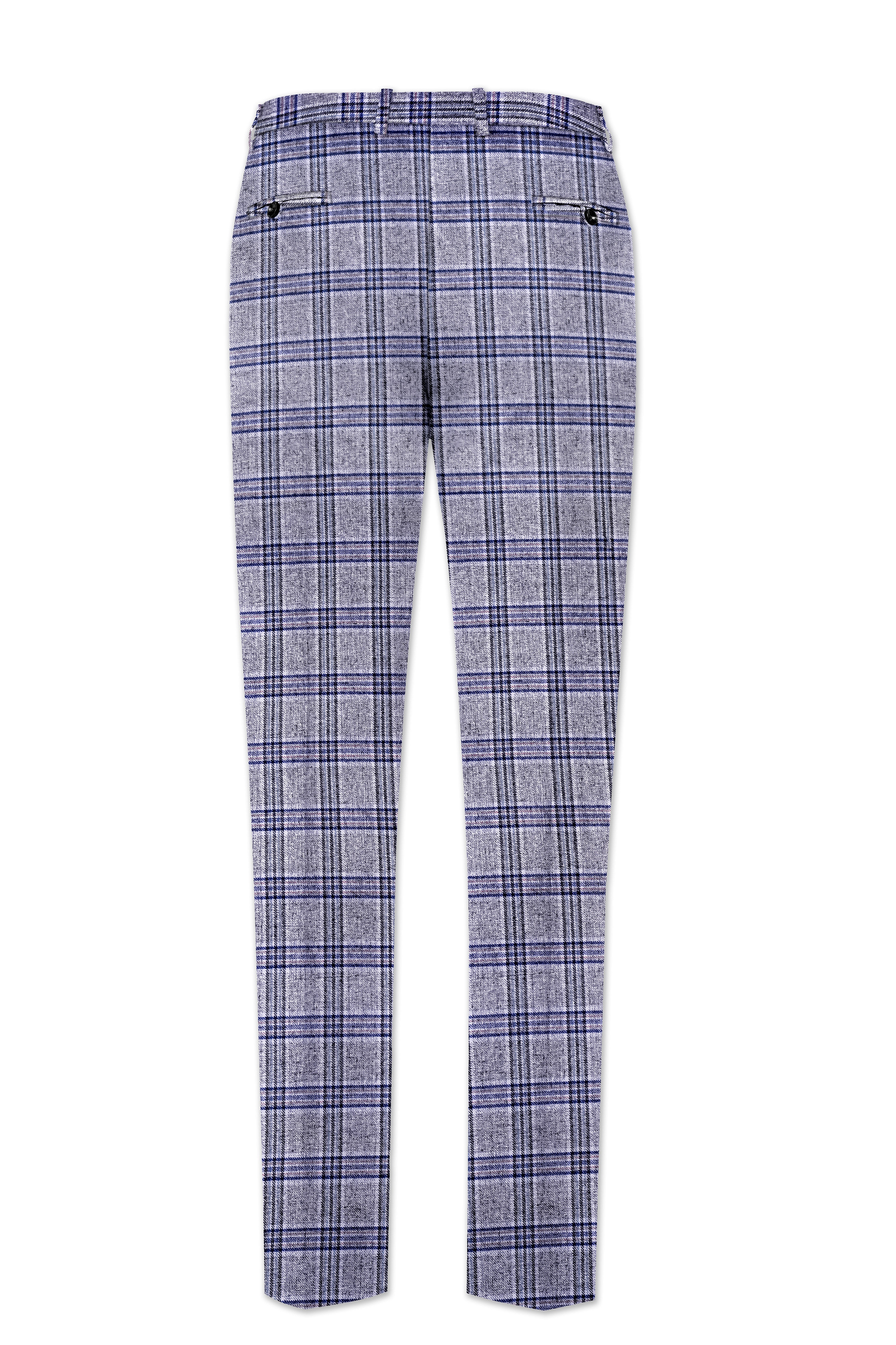StarDust Gray with Martinique Blue Plaid Pant