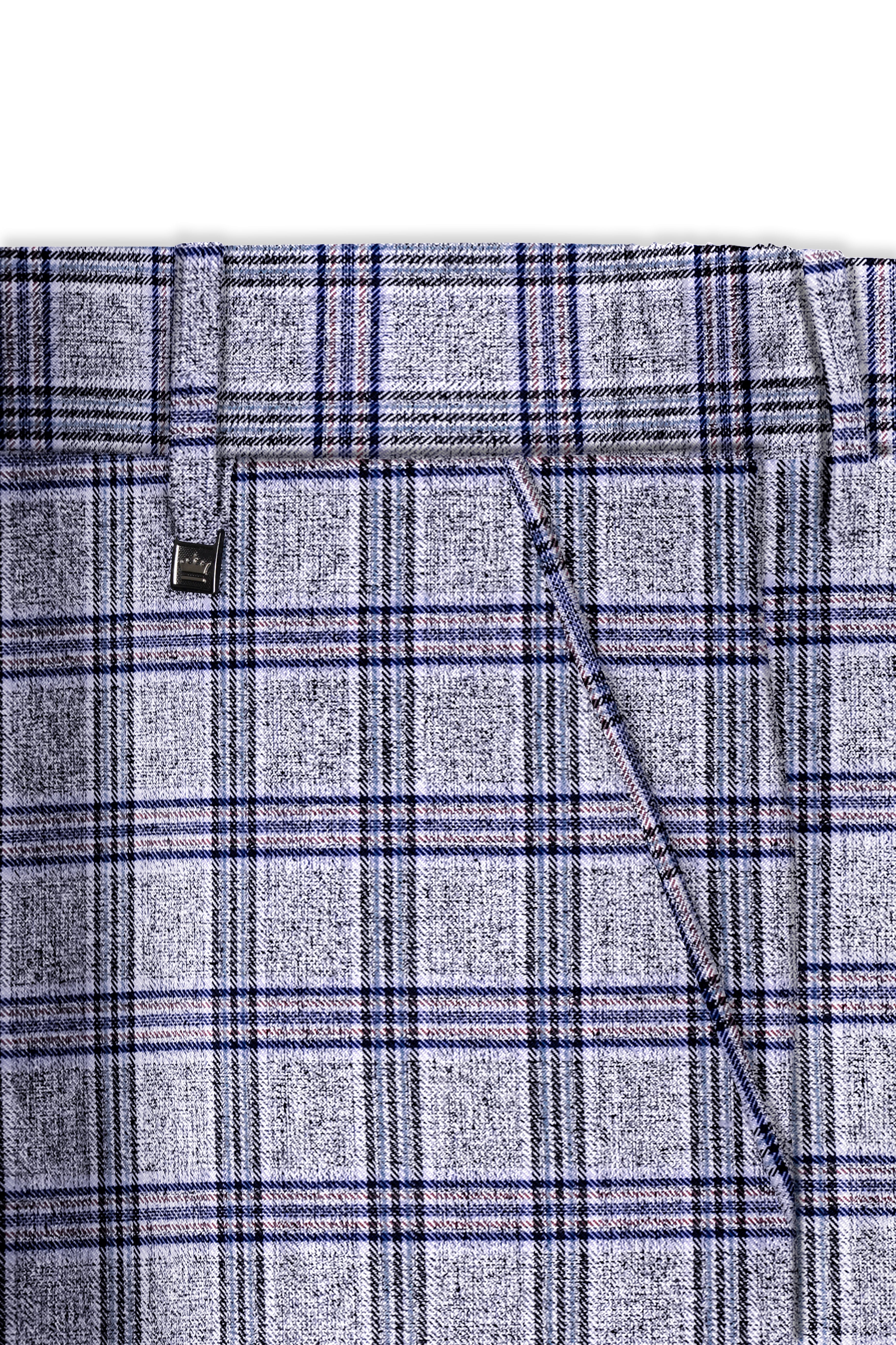 StarDust Gray with Martinique Blue Plaid Pant