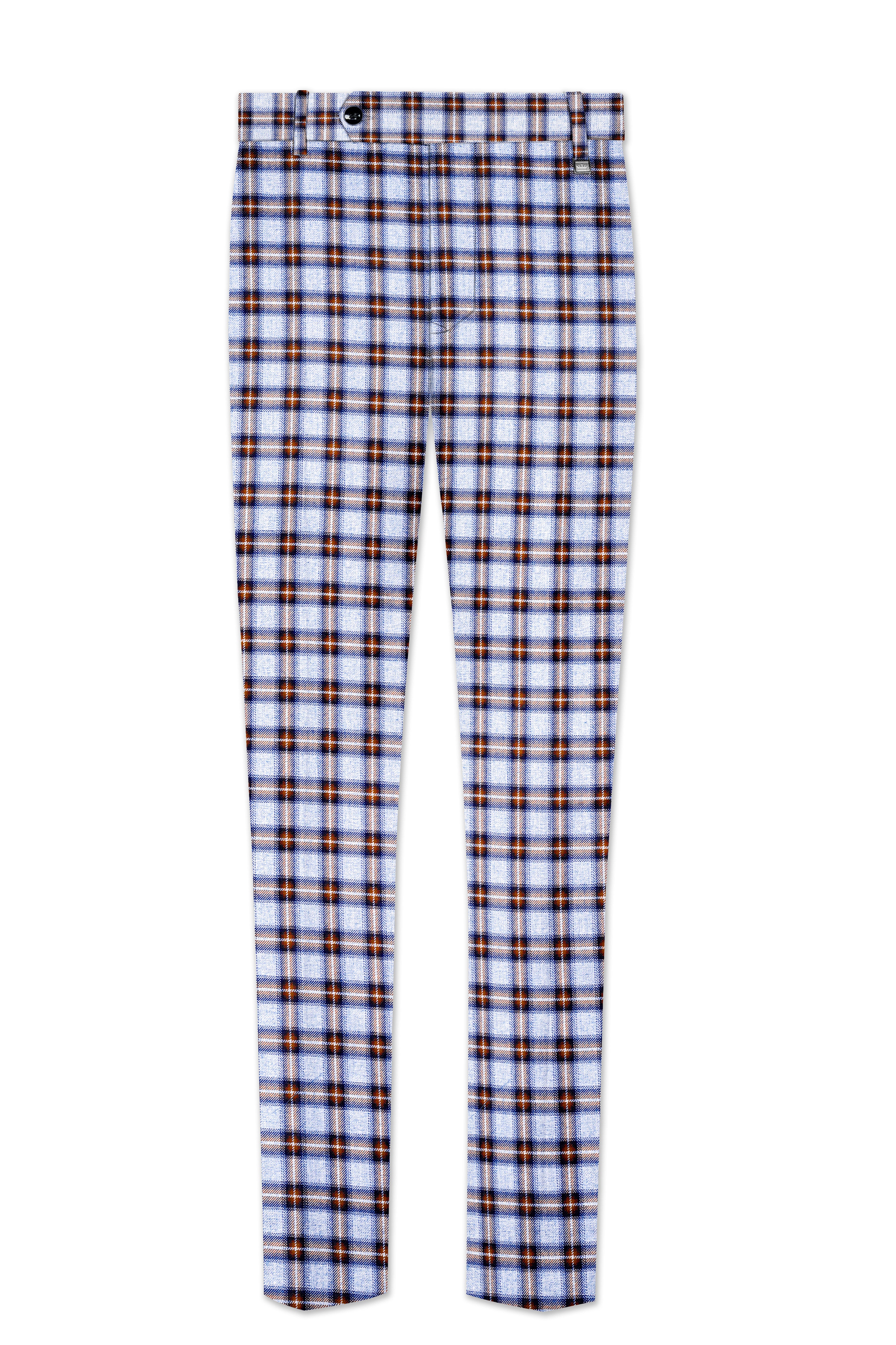 Chateau Blue with Cocoa Brown Plaid Pant