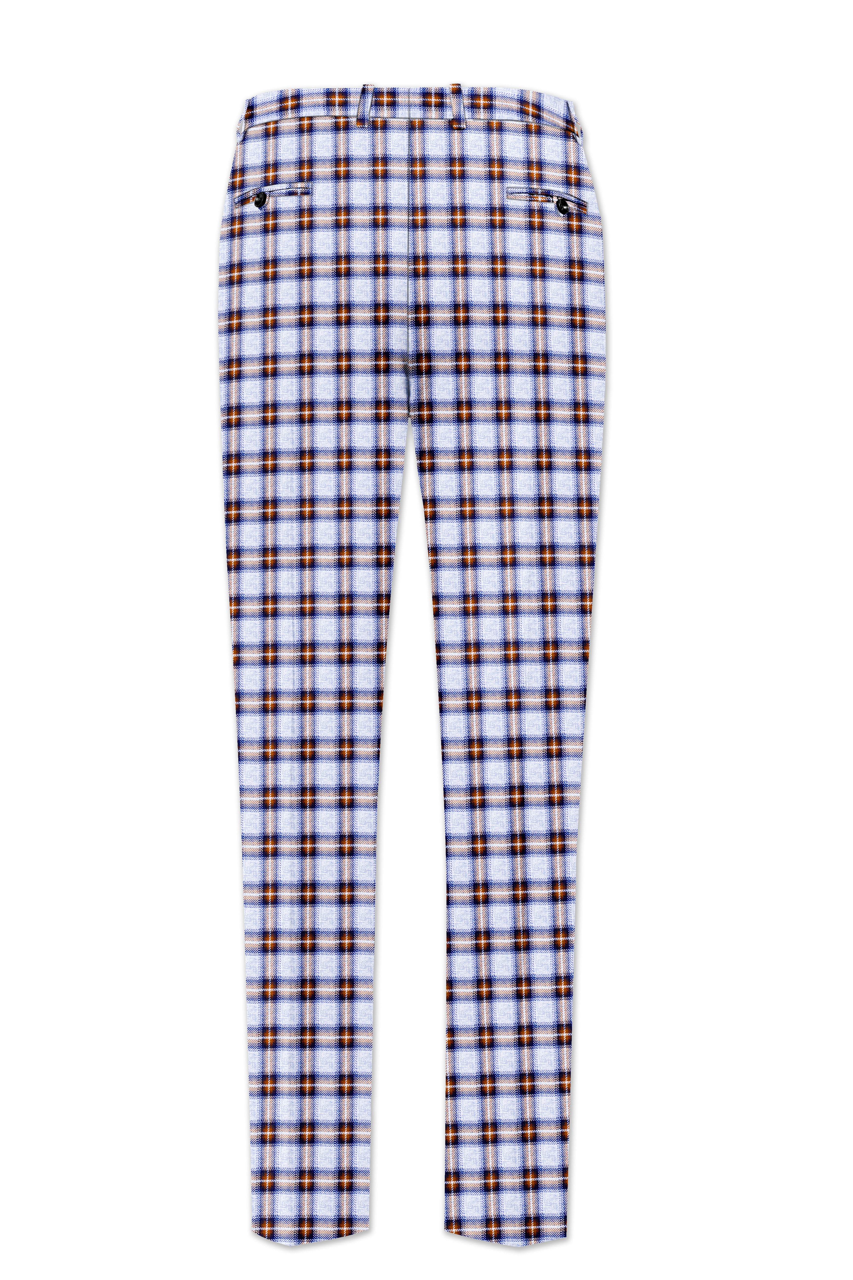 Chateau Blue with Cocoa Brown Plaid Pant