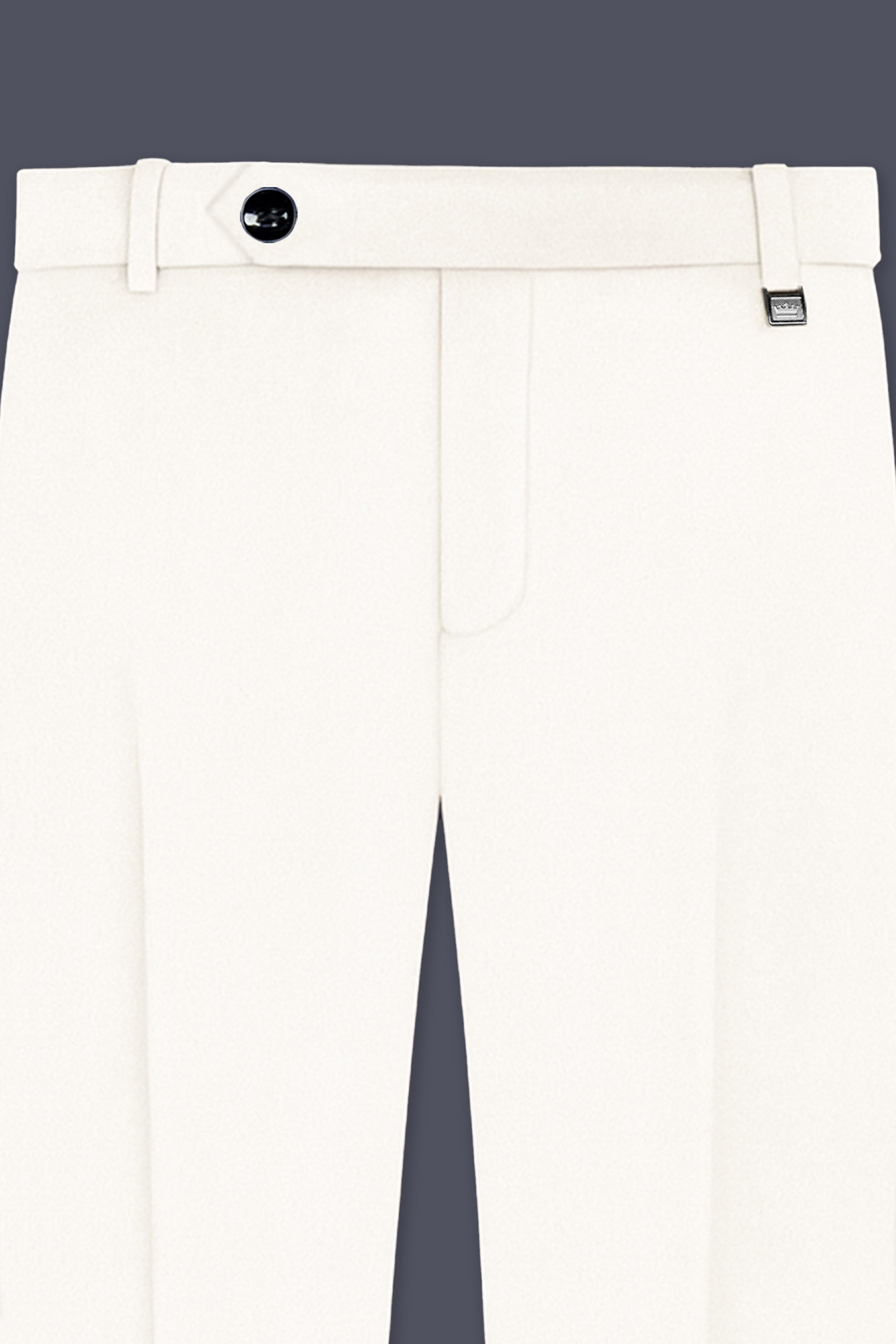 Albionis-Bright White Premium Velvet Pant