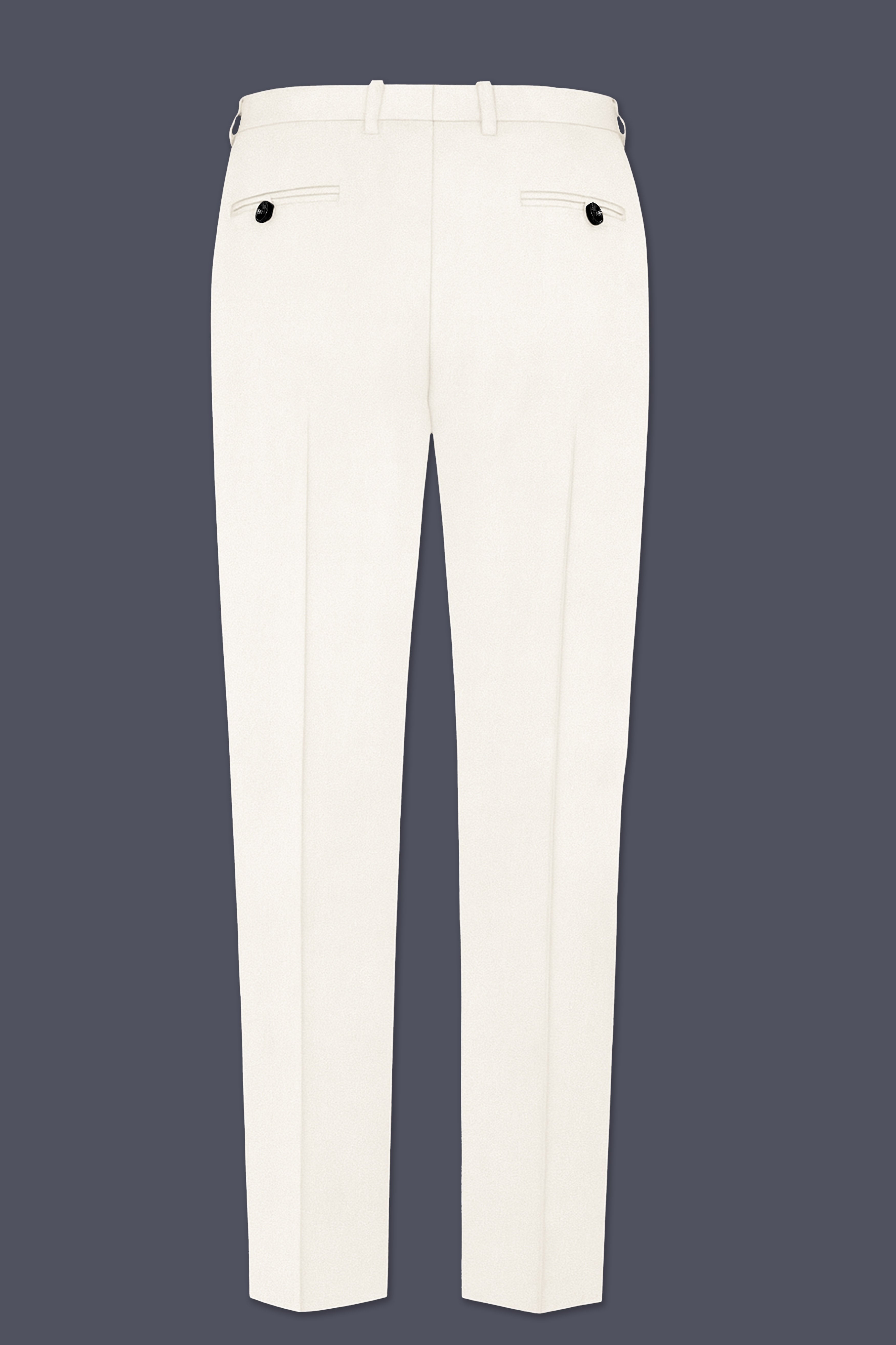 Albionis-Bright White Premium Velvet Pant