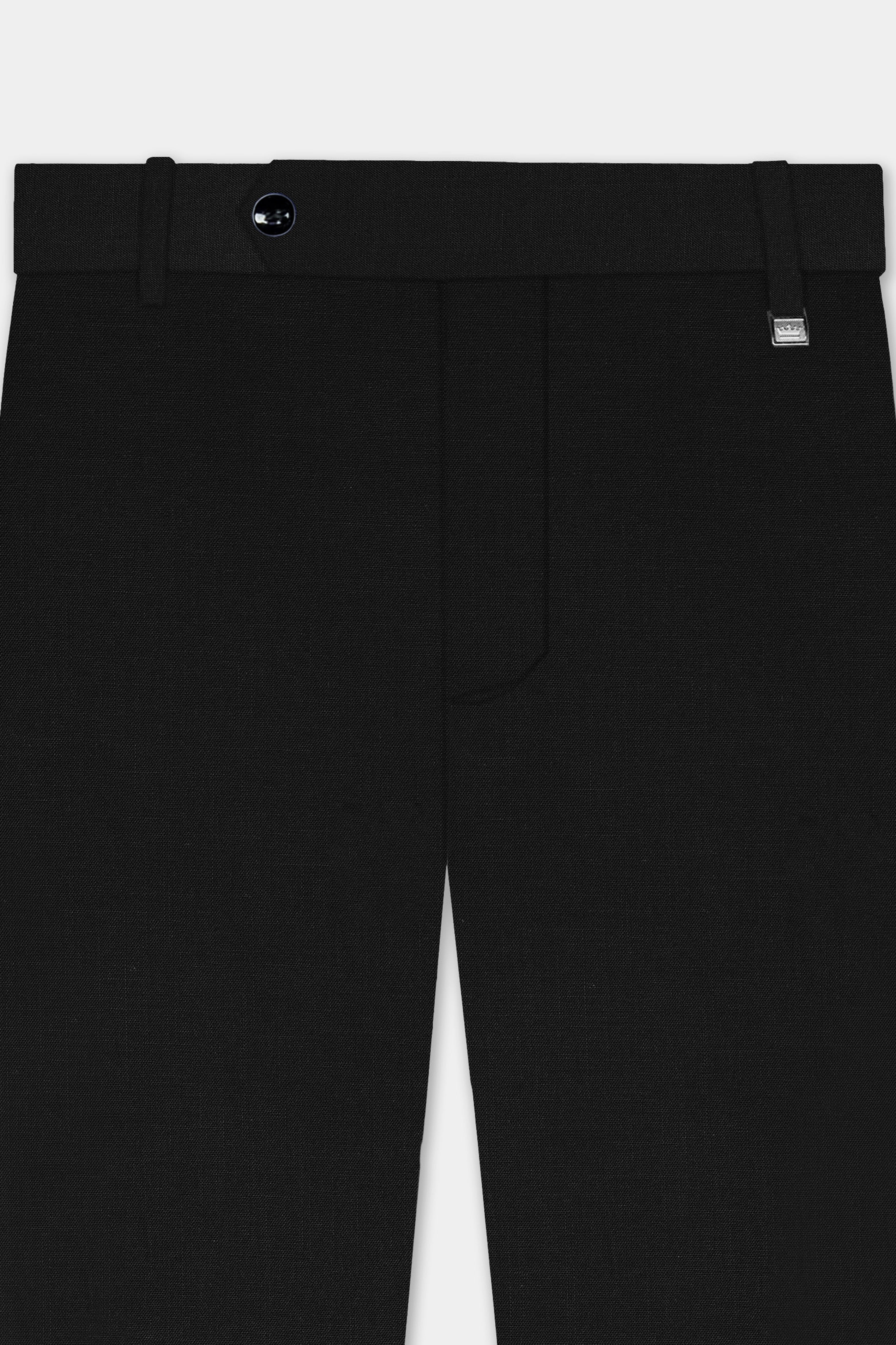 Jade Black Stretchable Waistband Luxurious Linen traveler Pants