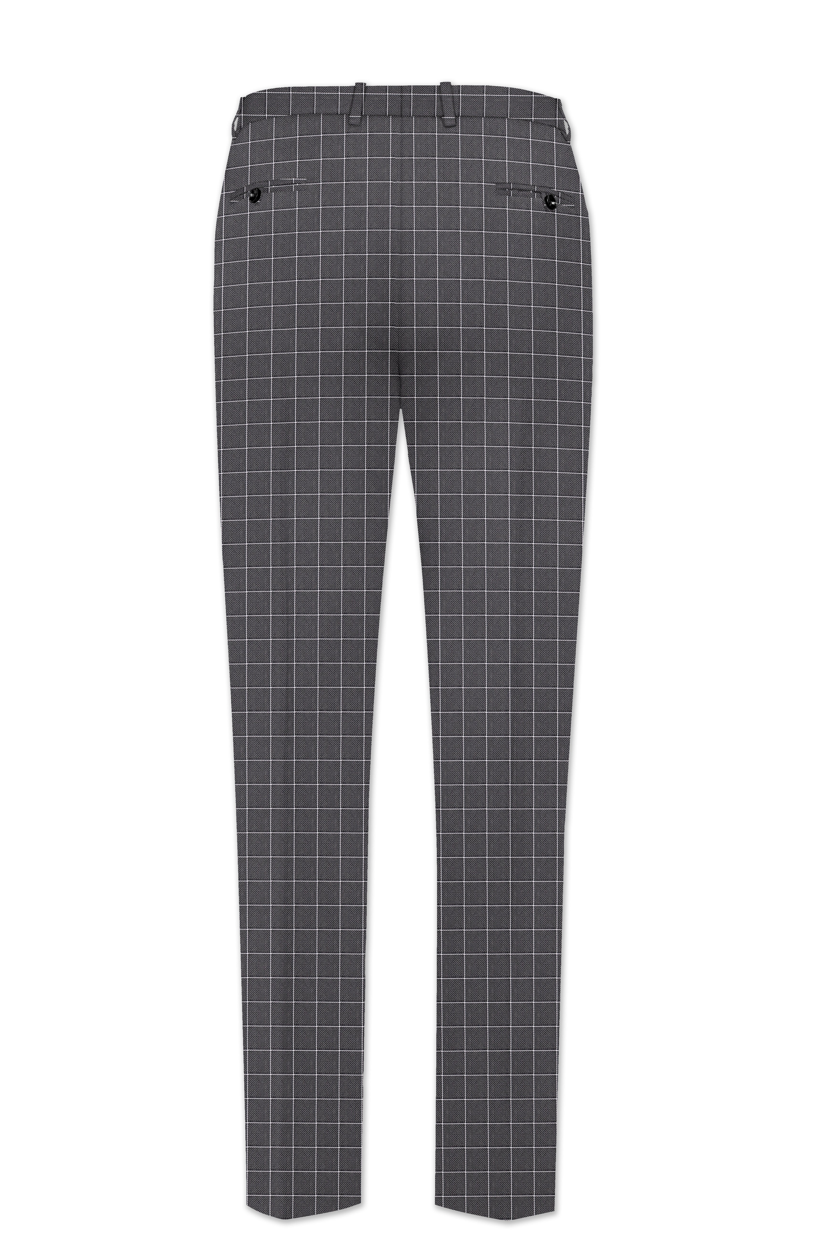 Mortar Gray Checkered Pant