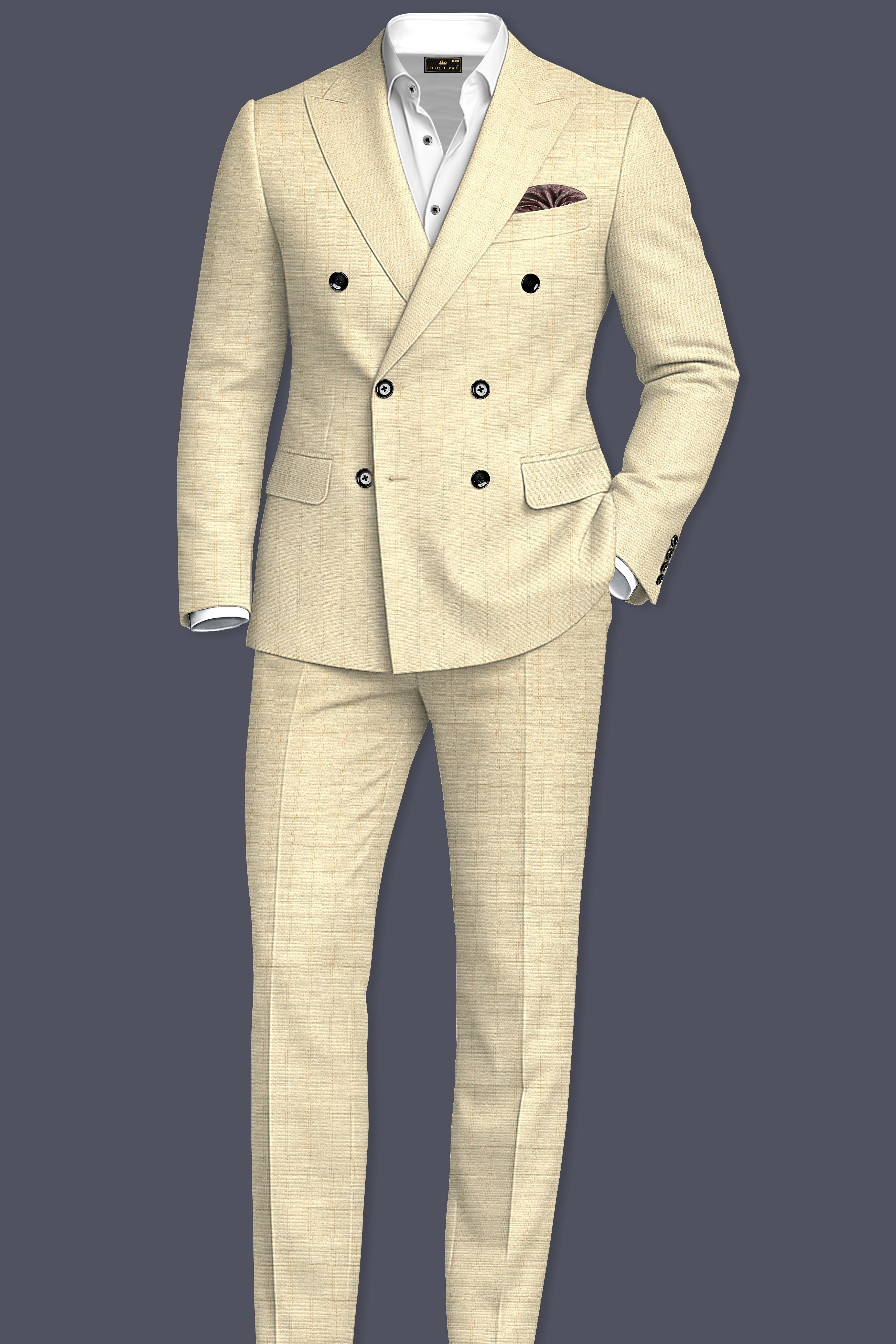 Calm Shell Brown Subtle Plaid Pants