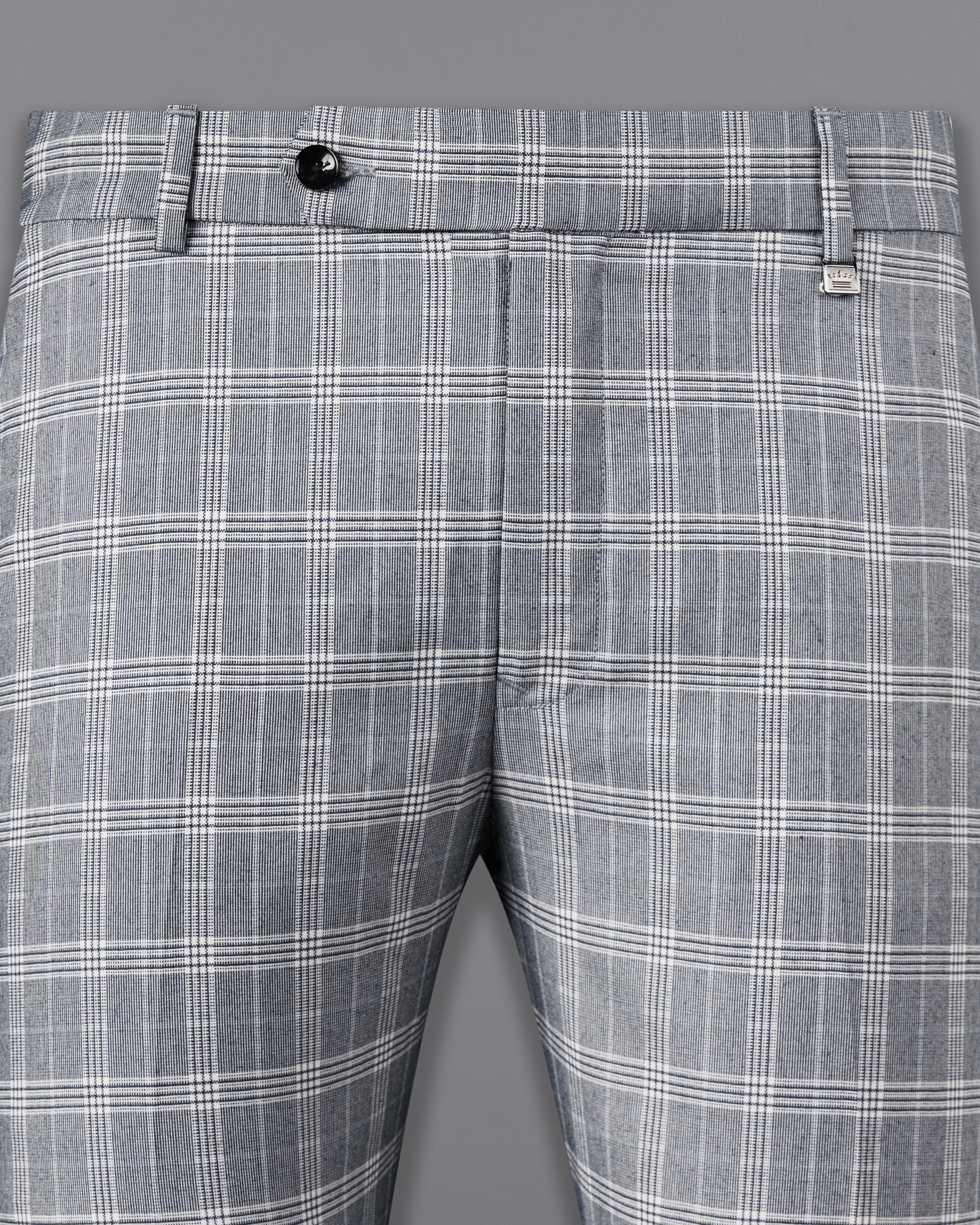 Monsoon Steel Gray Plaid Pant T2693-28, T2693-30, T2693-32, T2693-34, T2693-36, T2693-38, T2693-40, T2693-42, T2693-44