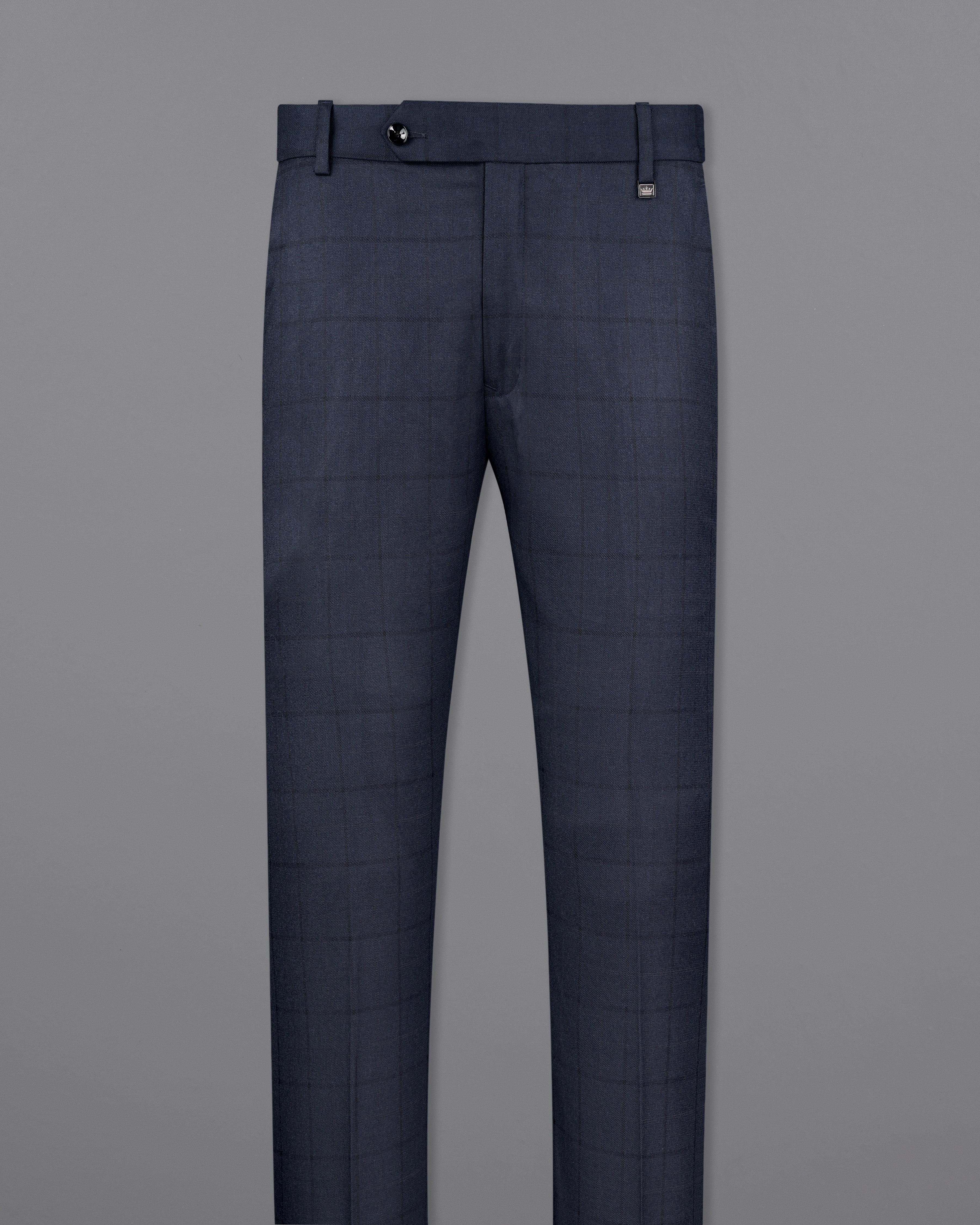 Shark Navy Blue Subtle Windowpane Pant T2701-28, T2701-30, T2701-32, T2701-34, T2701-36, T2701-38, T2701-40, T2701-42, T2701-44