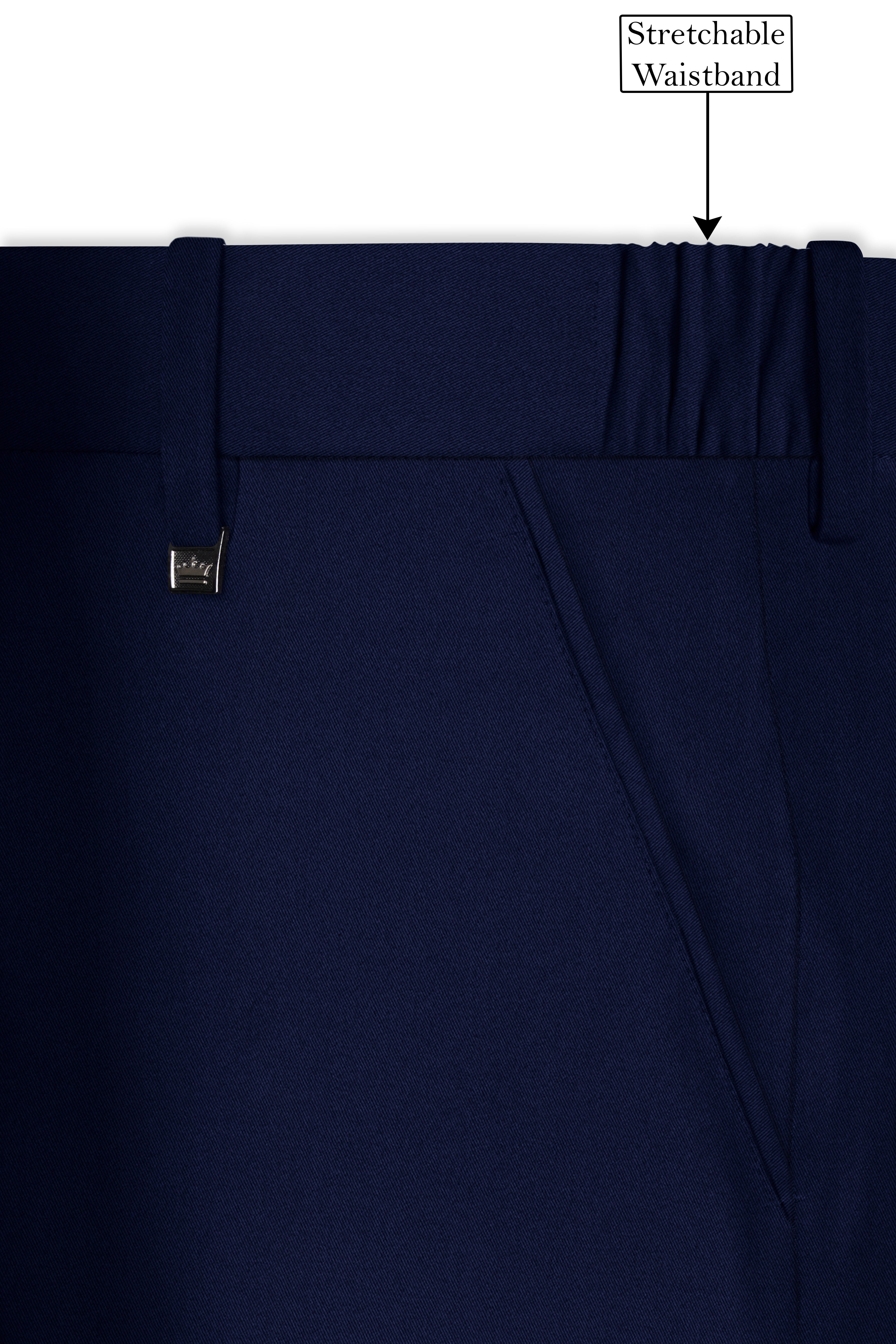 Mirage Blue Wool Rich Pant