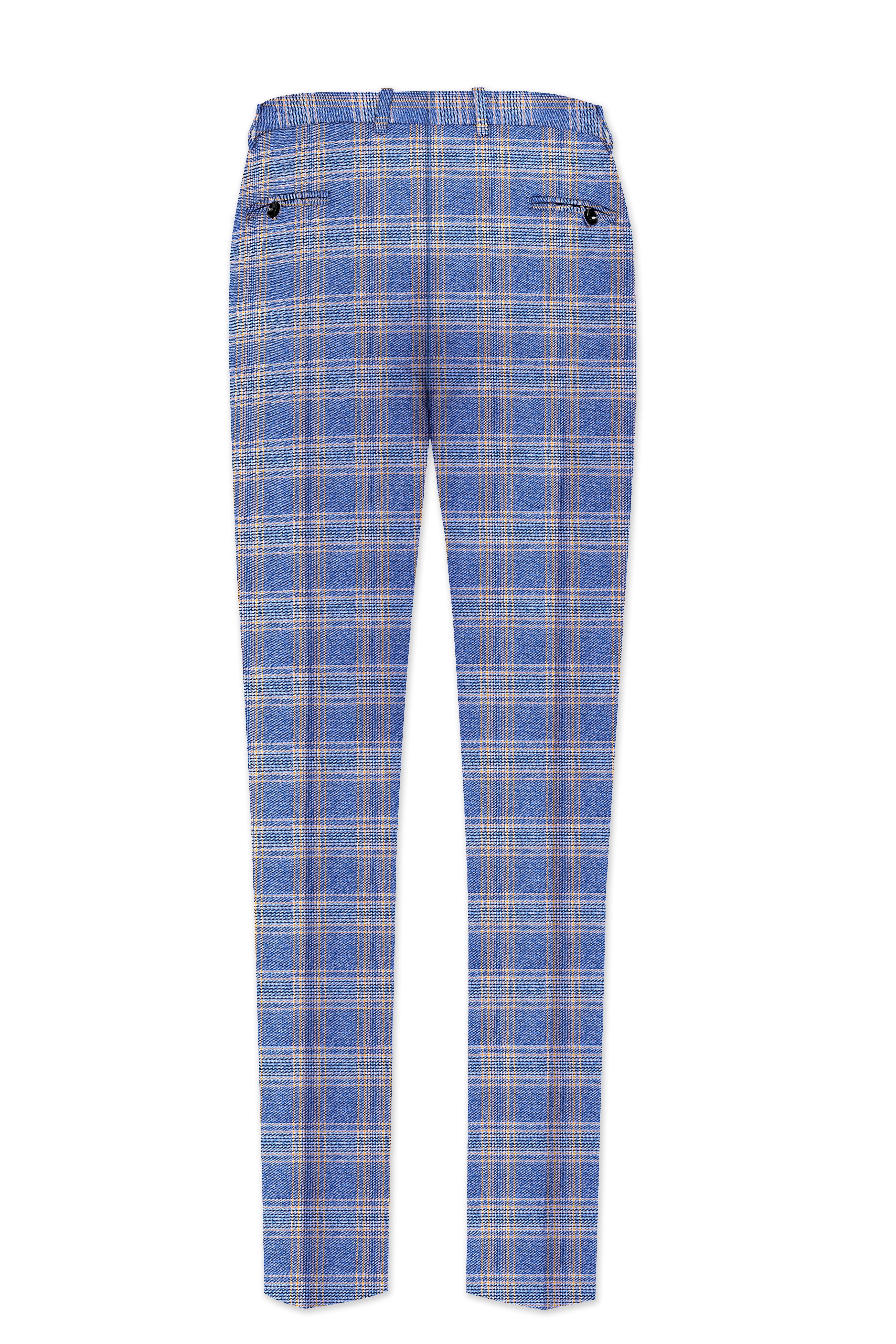 Waikawa Blue Plaid Wool Rich Pant