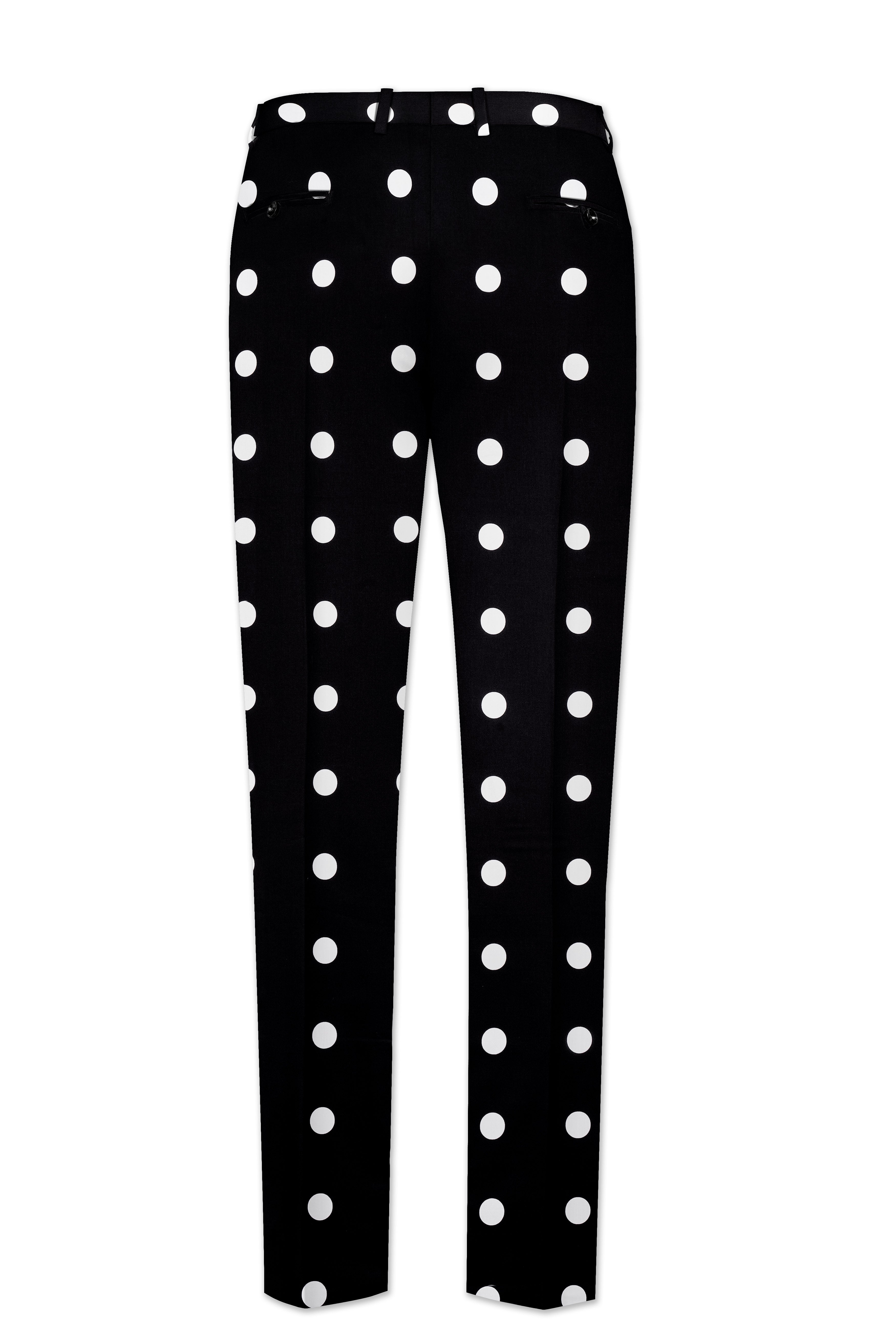 Jade Black with White Polka Dotted Premium Cotton Pant
