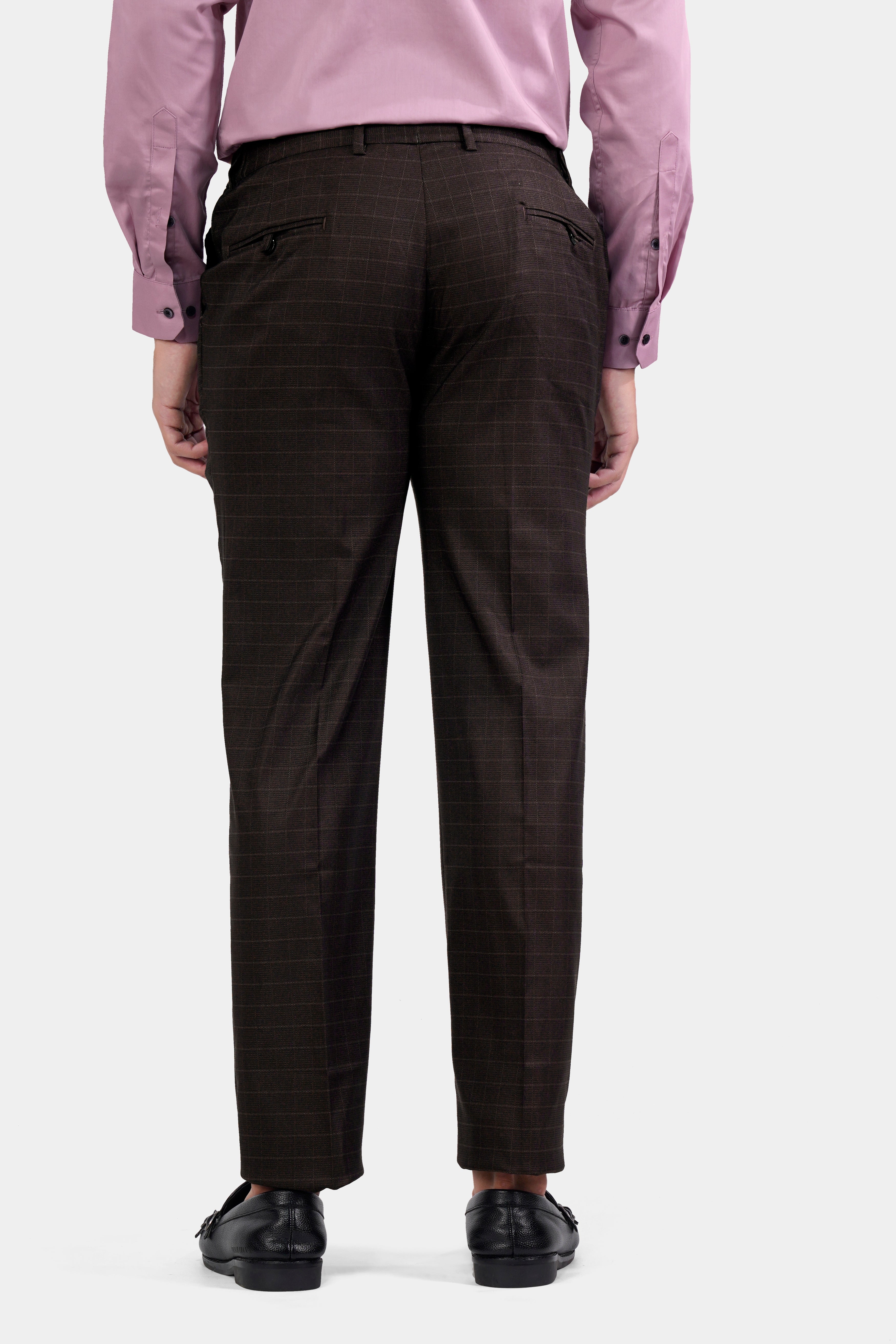 Gondola Brown Checkered Wool Rich Pant T2902-SW-28, T2902-SW-30, T2902-SW-32, T2902-SW-34, T2902-SW-36, T2902-SW-38, T2902-SW-40, T2902-SW-42, T2902-SW-44