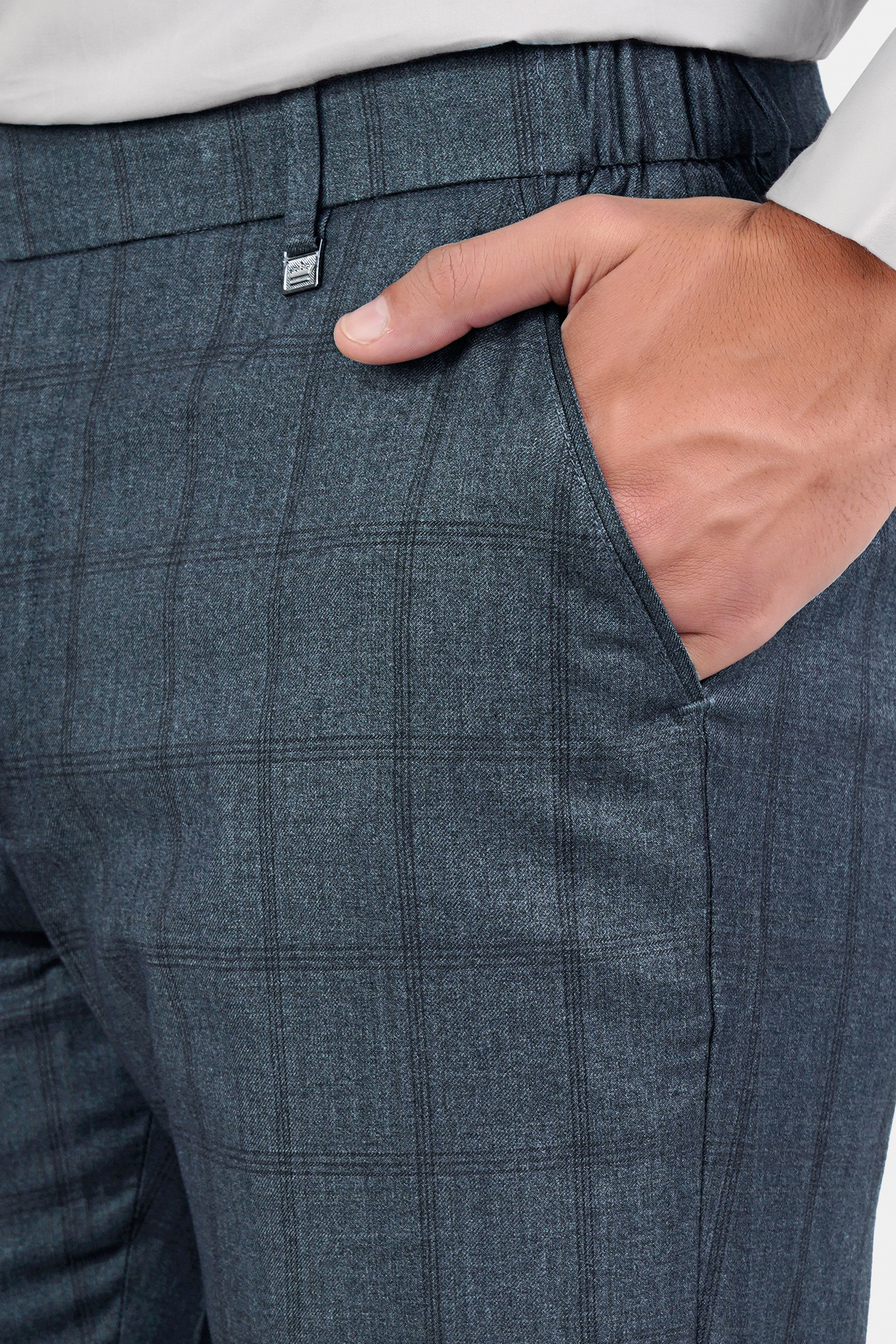 Bayoux Gray Plaid Wool Rich Pant T2906-SW-28, T2906-SW-30, T2906-SW-32, T2906-SW-34, T2906-SW-36, T2906-SW-38, T2906-SW-40, T2906-SW-42, T2906-SW-44