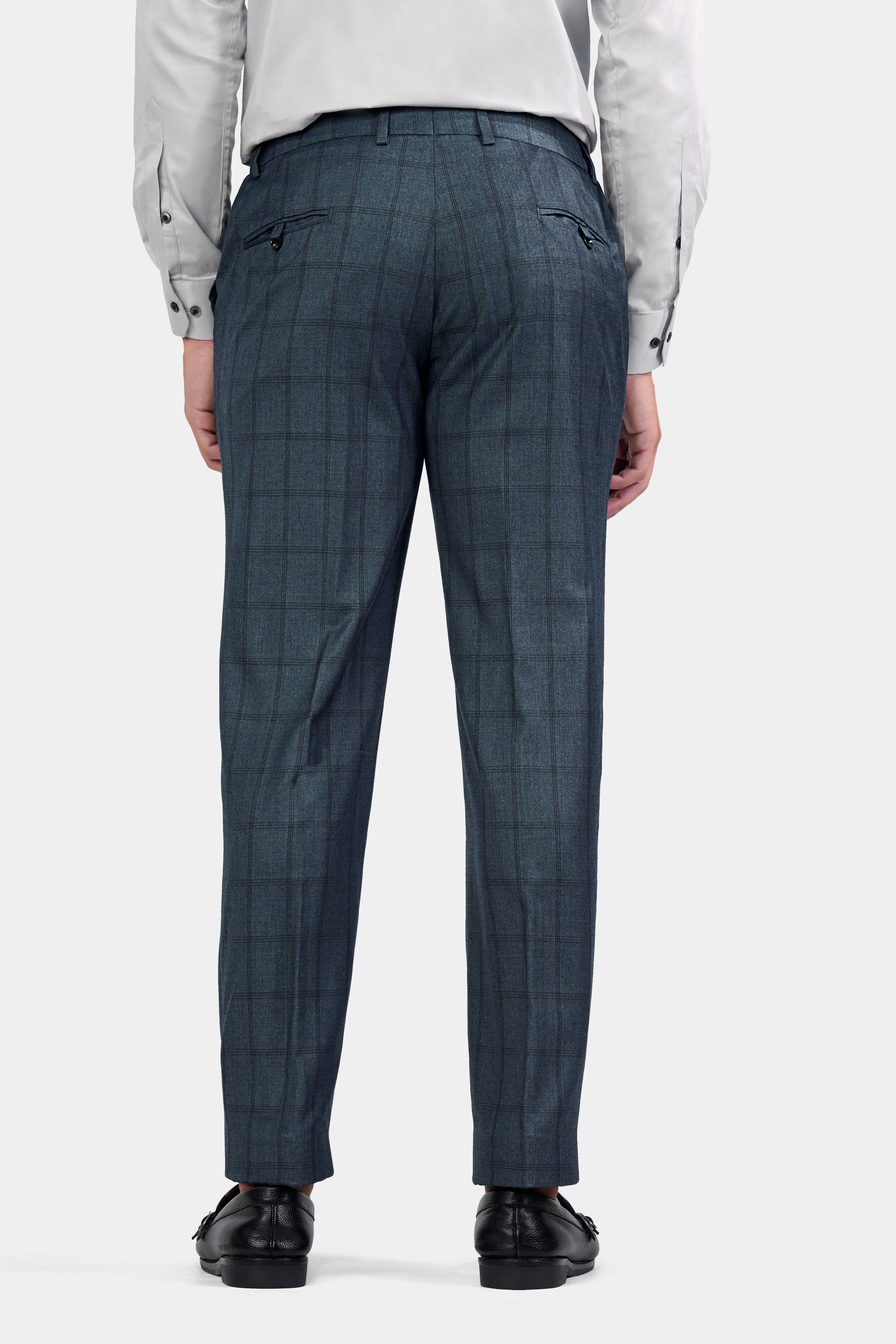 Bayoux Gray Plaid Wool Rich Pant T2906-SW-28, T2906-SW-30, T2906-SW-32, T2906-SW-34, T2906-SW-36, T2906-SW-38, T2906-SW-40, T2906-SW-42, T2906-SW-44