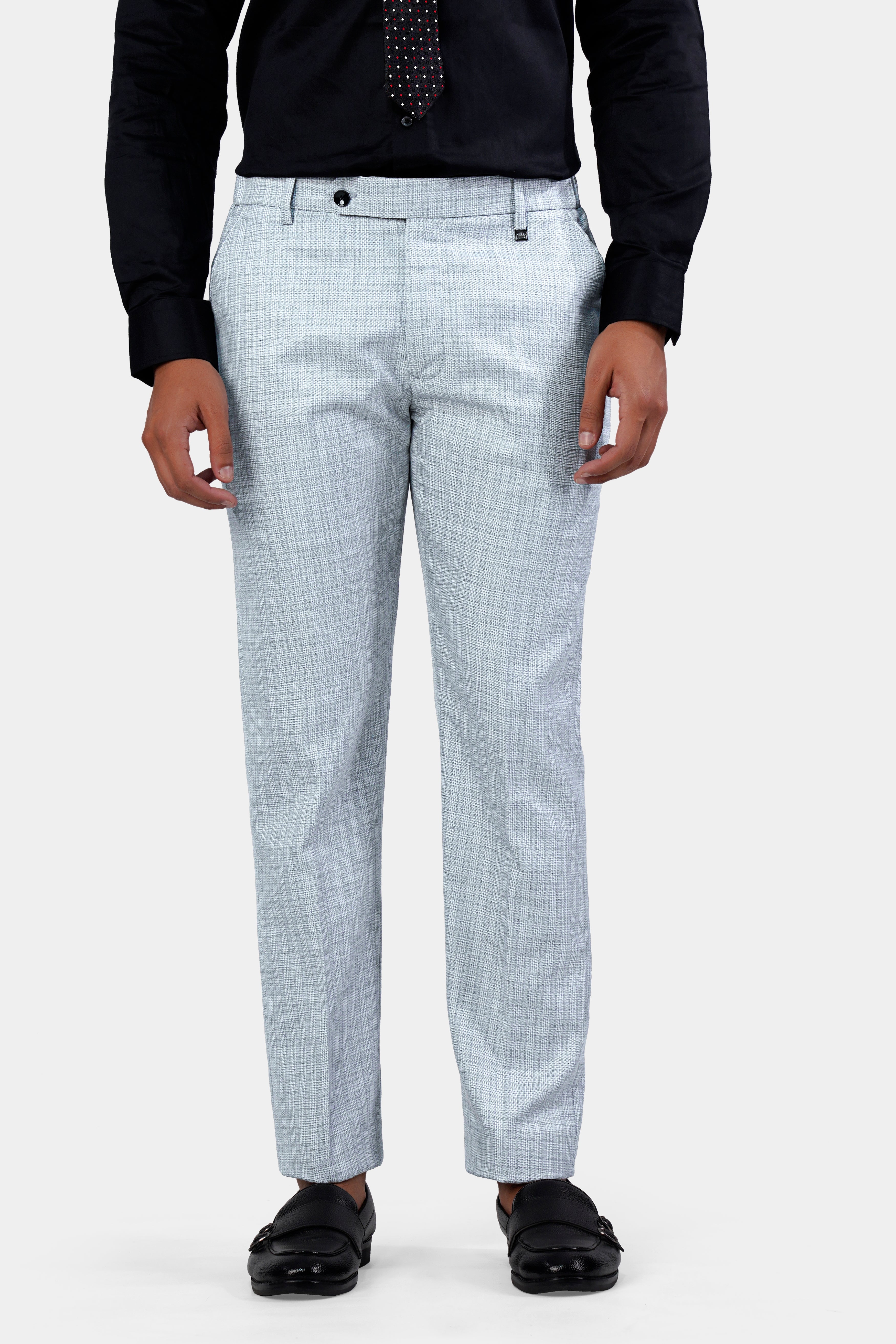 Tiara Gray Checkered Wool Rich Pant T2929-SW-28, T2929-SW-30, T2929-SW-32, T2929-SW-34, T2929-SW-36, T2929-SW-38, T2929-SW-40, T2929-SW-42, T2929-SW-44