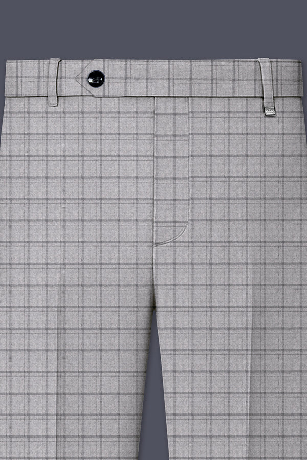 Boulder Gray Checkered Wool Rich Pant