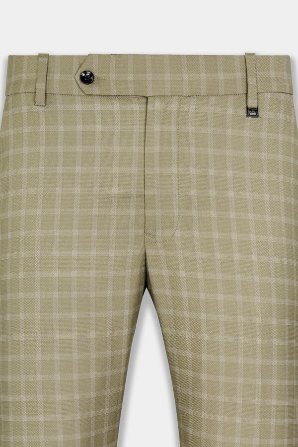 Sandrift Brown Checkered Wool Rich Stretchable Pant T2931-SW-28, T2931-SW-30, T2931-SW-32, T2931-SW-34, T2931-SW-36, T2931-SW-38, T2931-SW-40, T2931-SW-42, T2931-SW-44