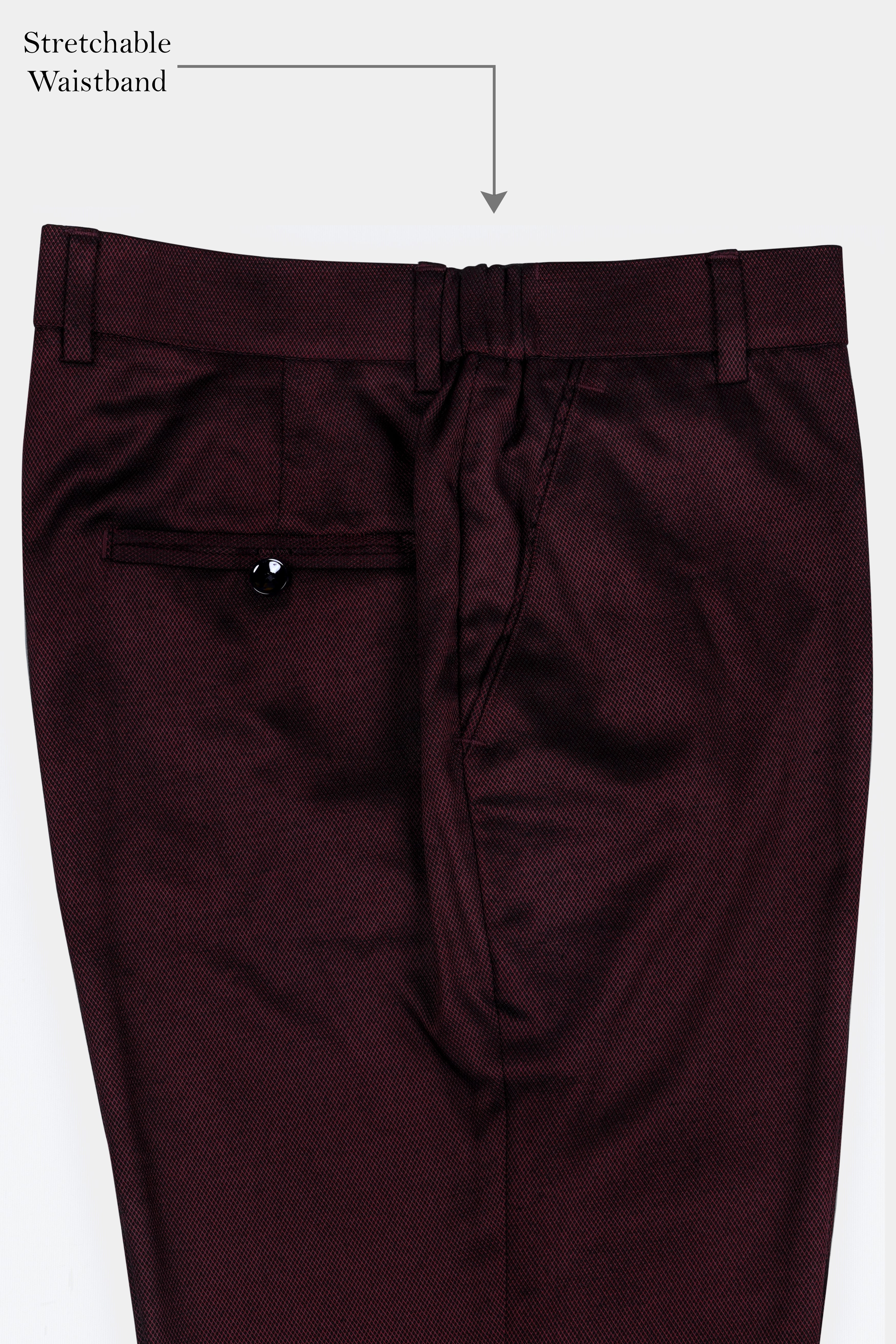 Heath Maroon Wool Rich Stretchable Pant T2948-SW-28, T2948-SW-30, T2948-SW-32, T2948-SW-34, T2948-SW-36, T2948-SW-38, T2948-SW-40, T2948-SW-42, T2948-SW-44