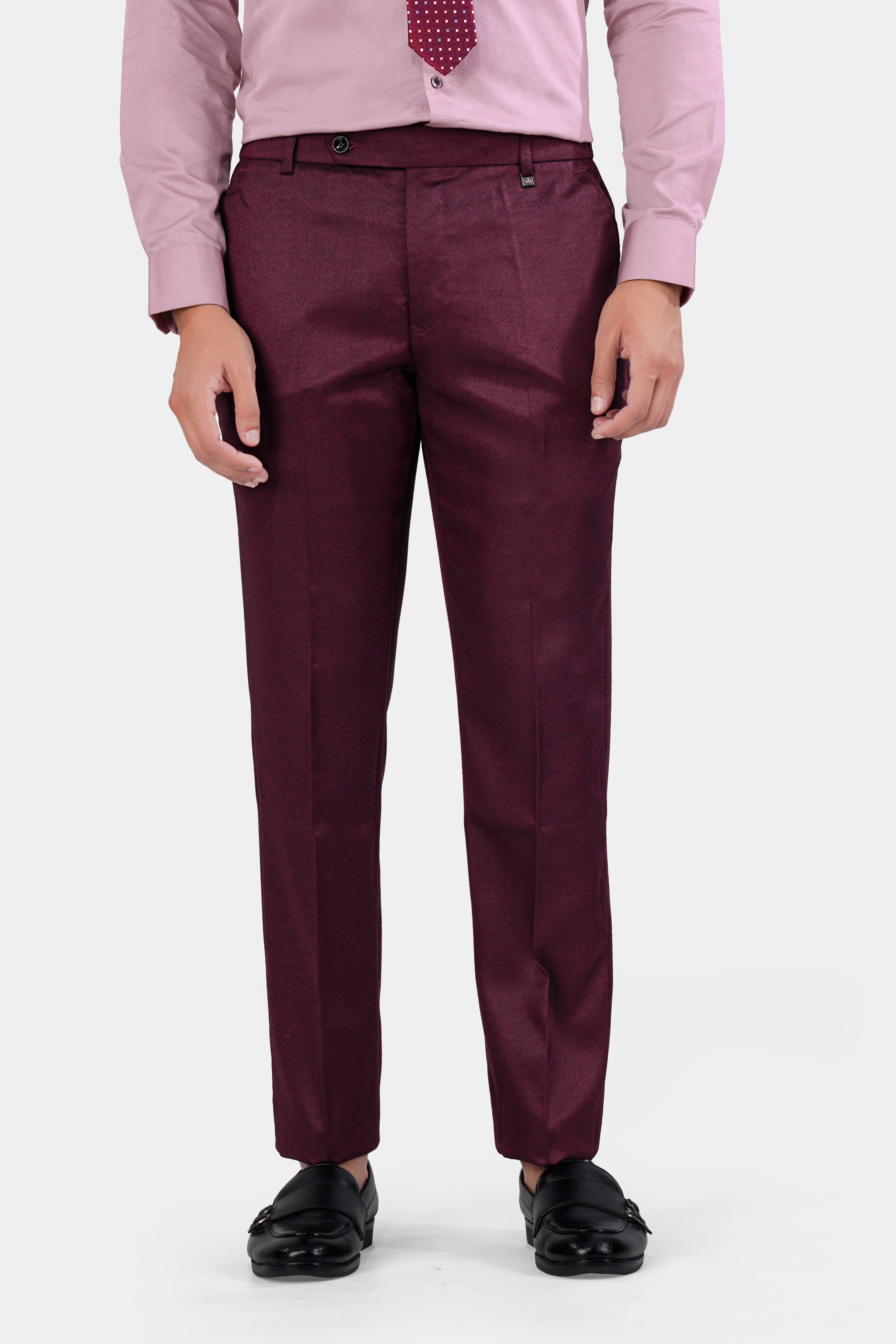Heath Maroon Wool Rich Stretchable Pant T2948-SW-28, T2948-SW-30, T2948-SW-32, T2948-SW-34, T2948-SW-36, T2948-SW-38, T2948-SW-40, T2948-SW-42, T2948-SW-44